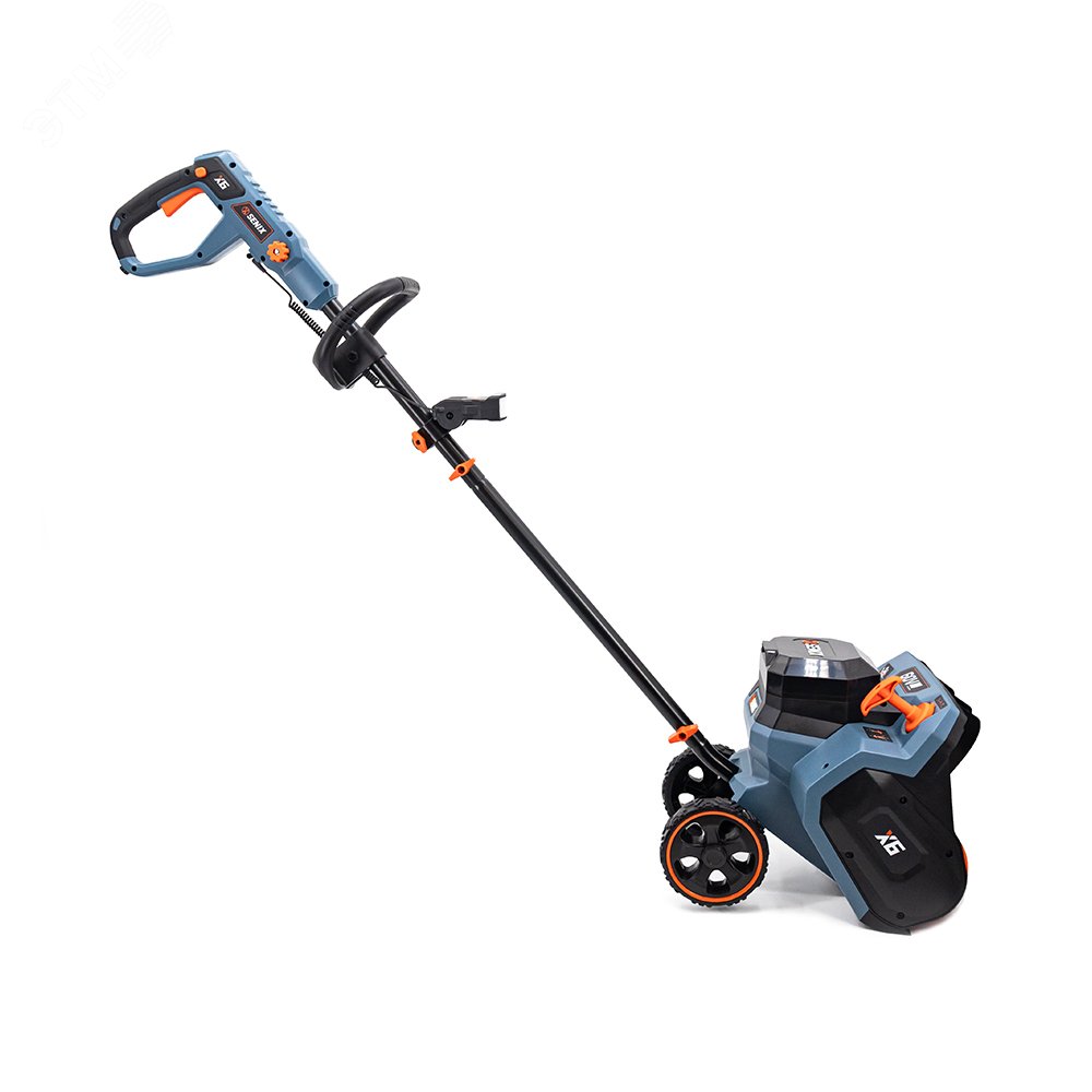 Изображение товара Снегоуборщик аккумуляторный X6 60В X6 60В Аккумуялторный снегоуборщик, серия X6, напряжение 60В, 1500Вт, бесщёточный мотор, частота оборотов 2300 об/мин, ширина захвата (ковша) 38 см, высота захвата 16 см, макс.дальность выброса 10 м, производит (шт)