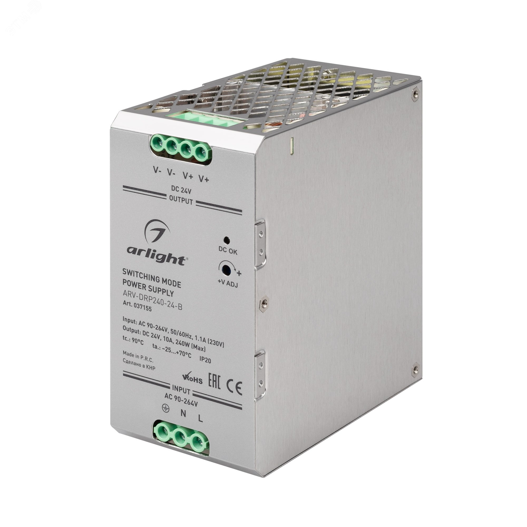 Изображение товара Блок питания ARV-DRP240-24-B (24V 10A 240W PFC) (шт) Изображение товара Блок питания ARV-DRP240-24-B (24V 10A 240W PFC) (шт)