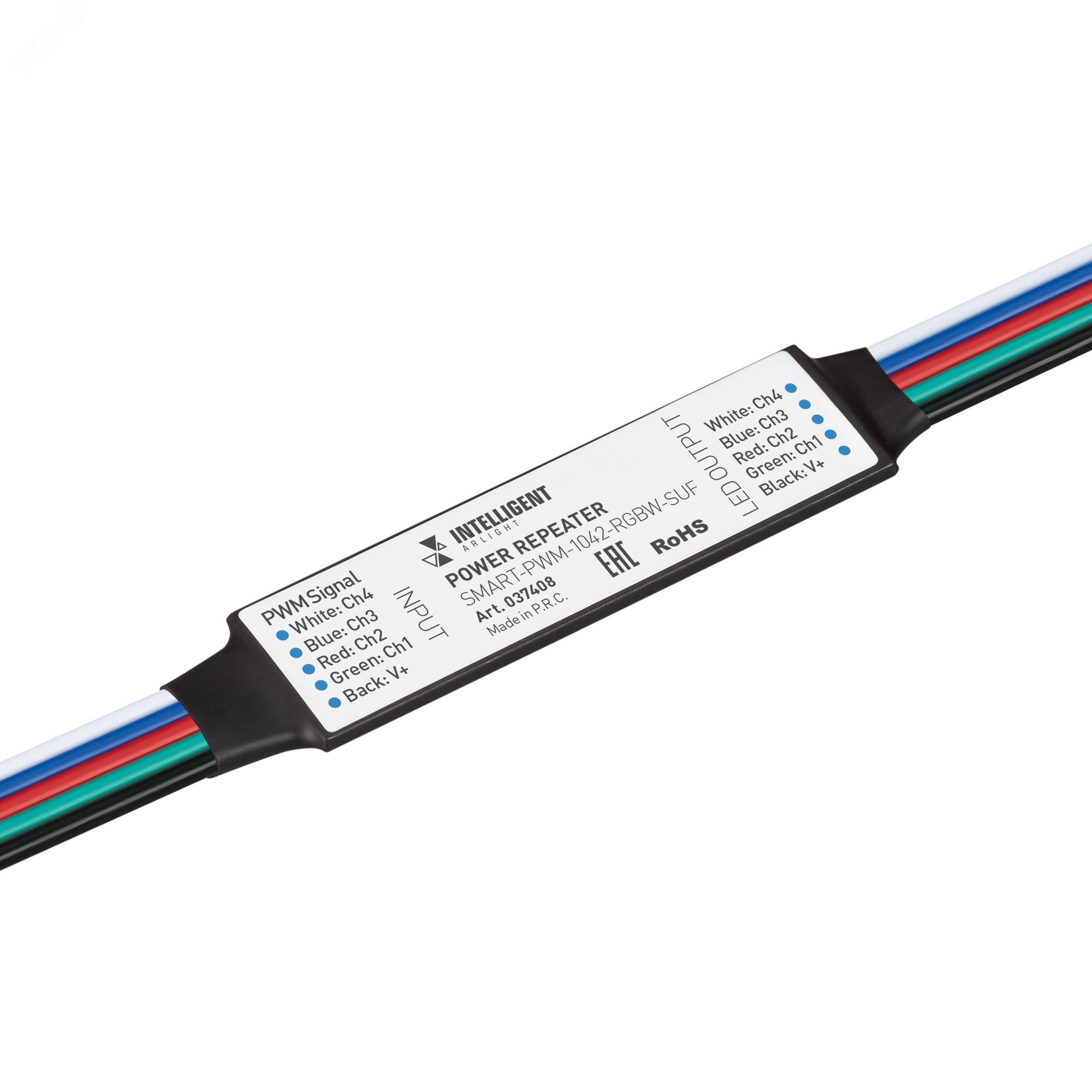 Изображение товара Усилитель 12-24 V 4x1 A IARL IP20 пластик 5 лет SMART-PWM-1042-RGBW-SUF INTELLIGENT (шт)