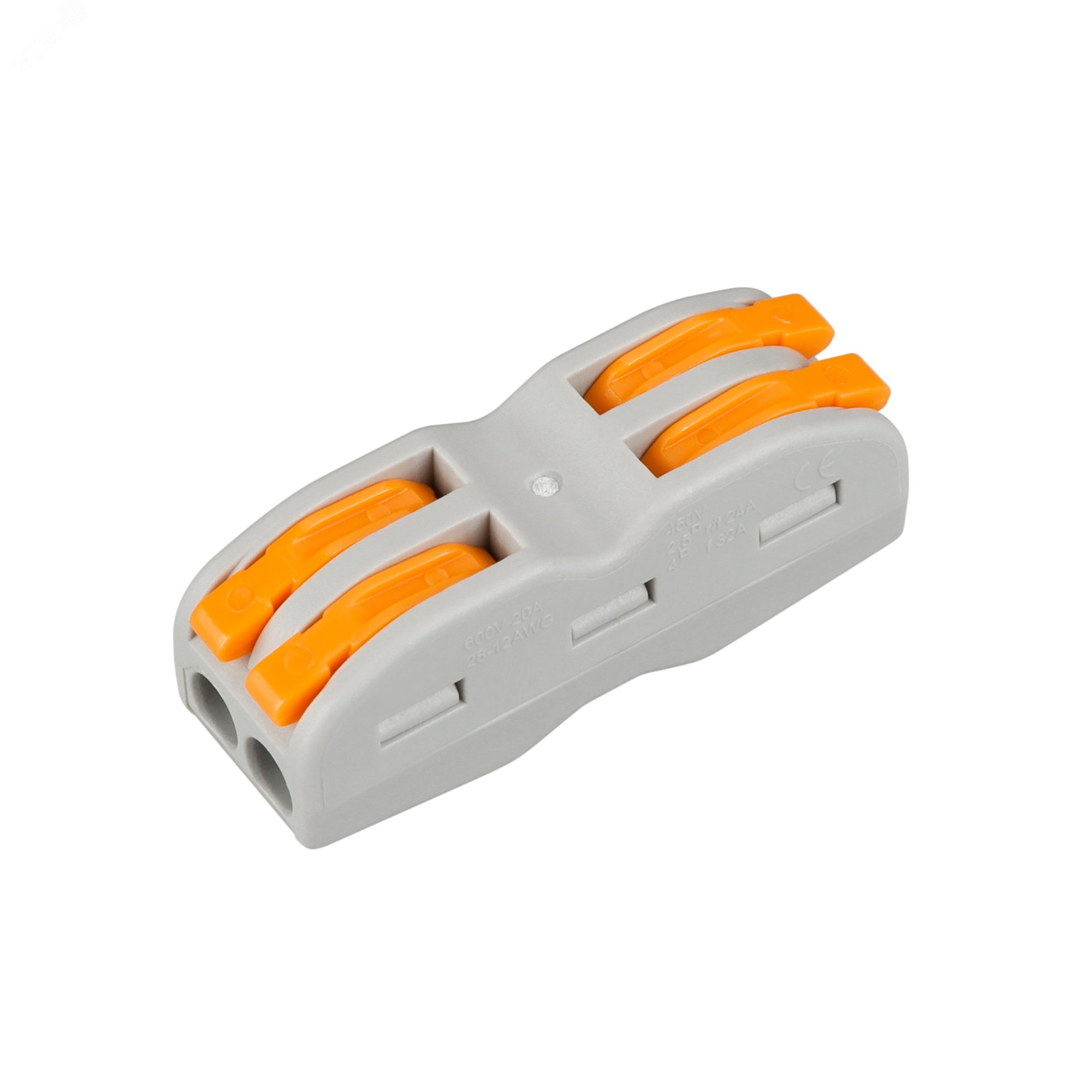 Изображение товара Клемма-коннектор ARL-CLT-2W2CS4-32A для подключения медных проводов пластик