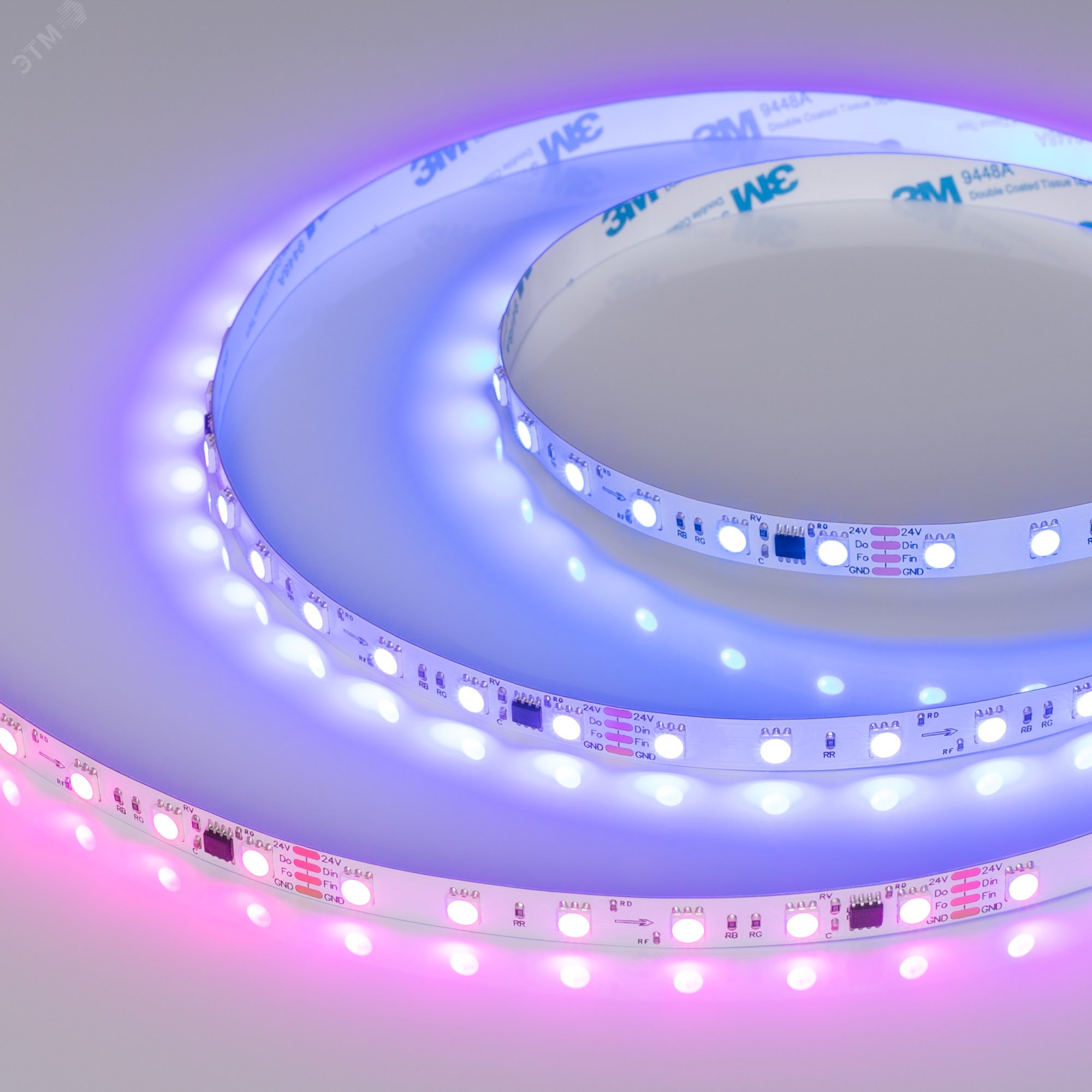 Изображение товара Светодиодная RGB лента 12 Вт/м 24 В IP20 60 LED/м 5 м SPI-B60-10-12mm
