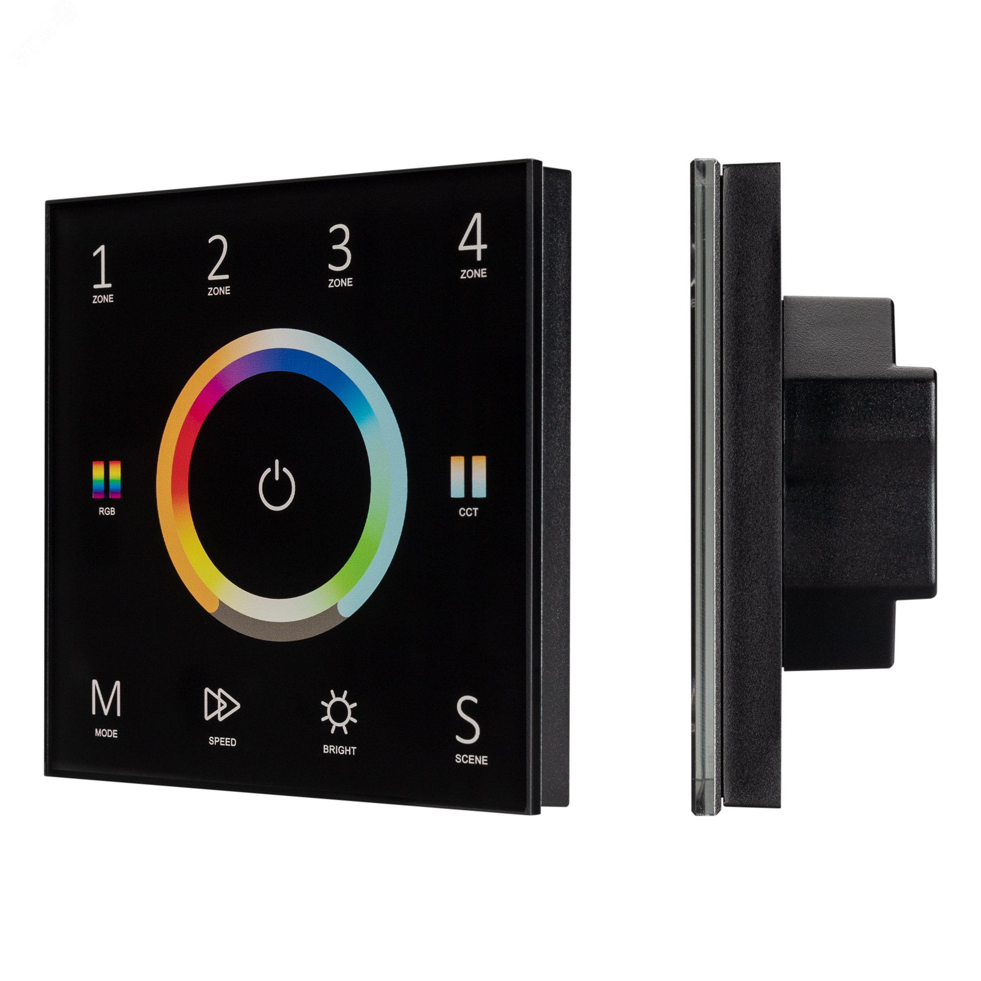 Изображение товара Встраиваемая сенсорная панель Arlight SMART-P67-MULTI Black для управления освещением