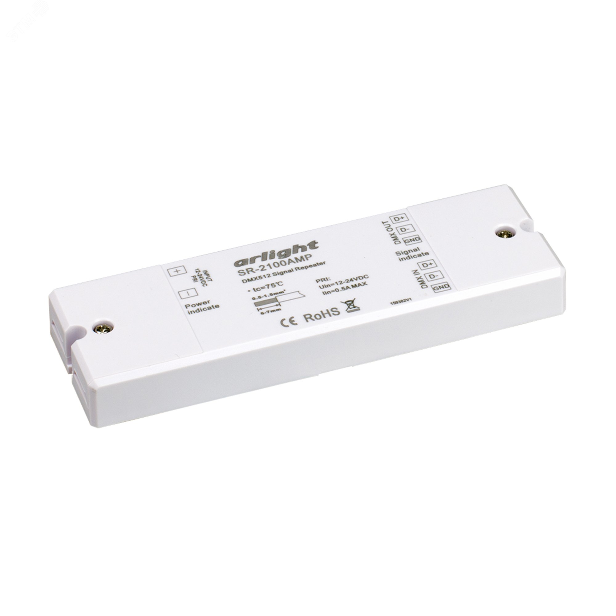 Изображение товара Усилитель DMX-сигнала SR-2100AMP 12-24V IP20 Китай Arlight