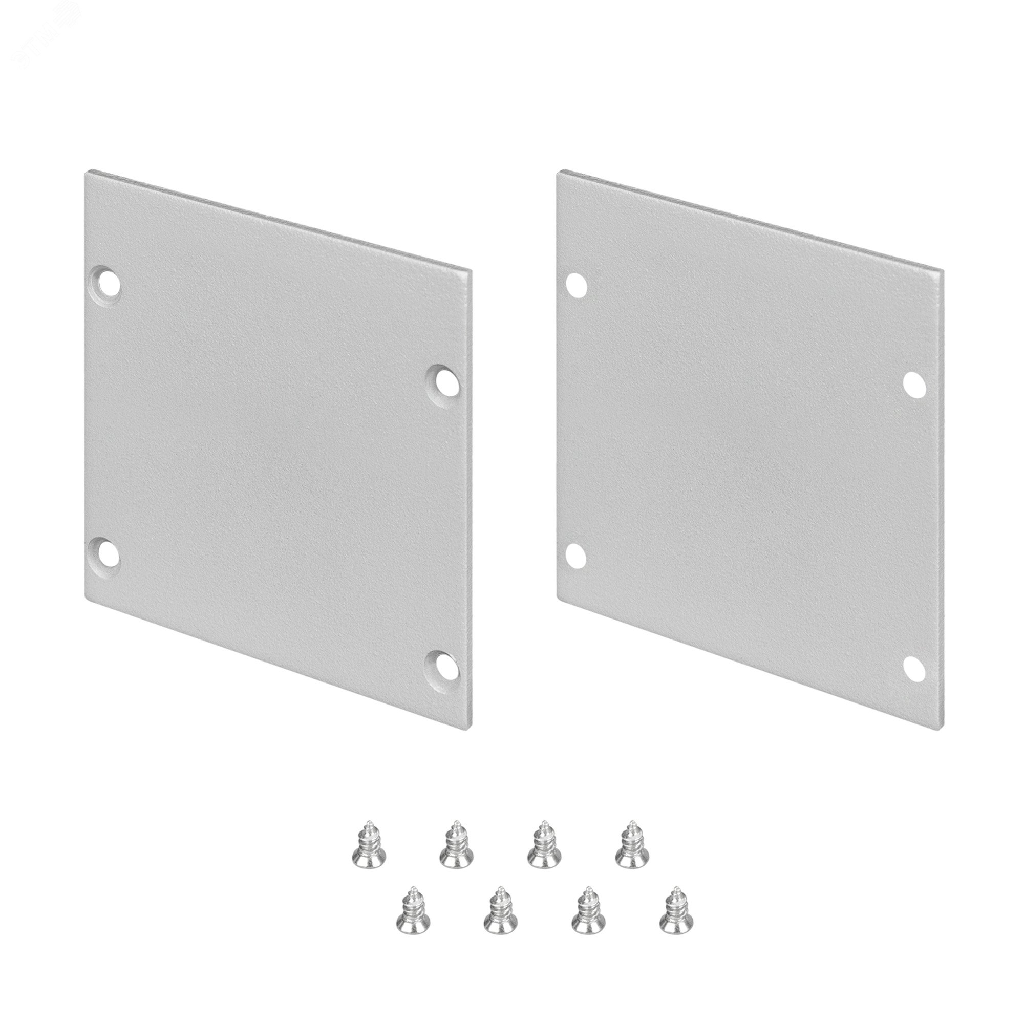 Изображение товара Металлические глухие заглушки LINE-S-5050 серые для профиля SL-LINE-S-5050