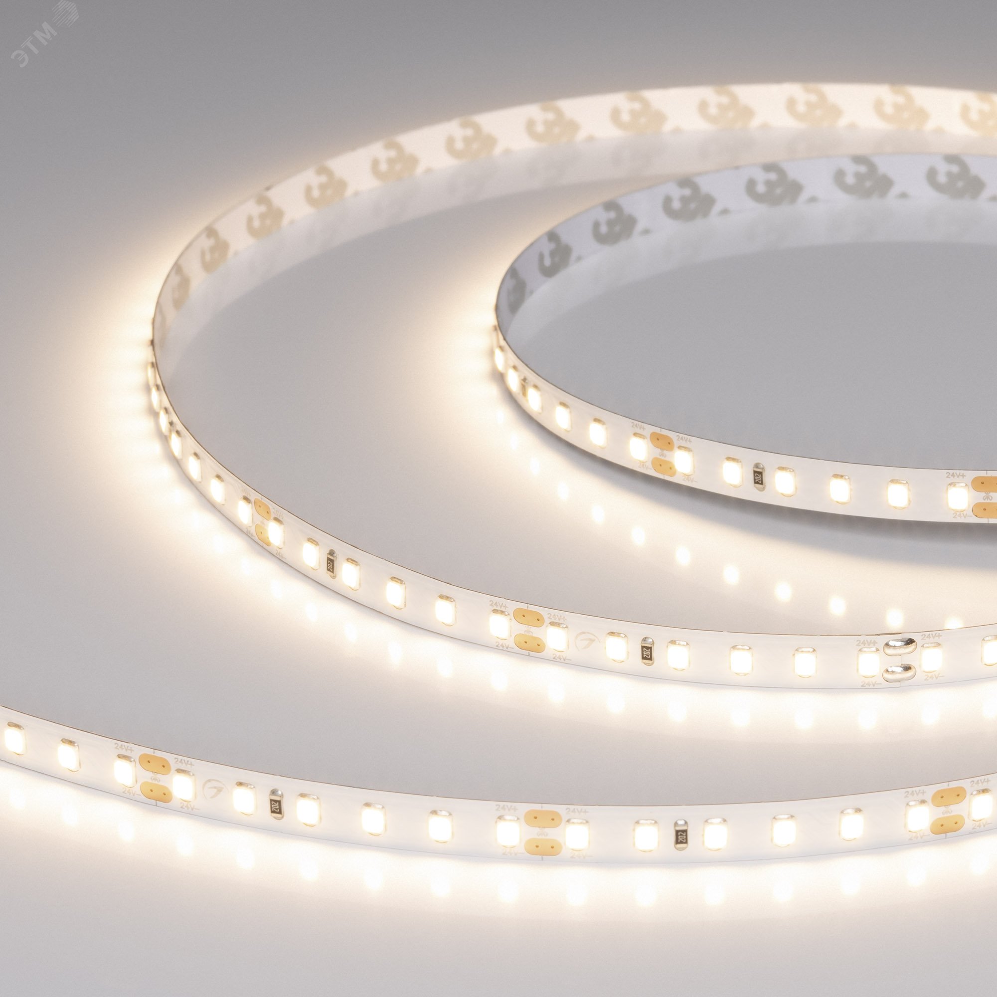 Изображение товара Светодиодная лента UL серии A120 8 мм 2 Вт/м 24 В IP20 3000K 120LED/м