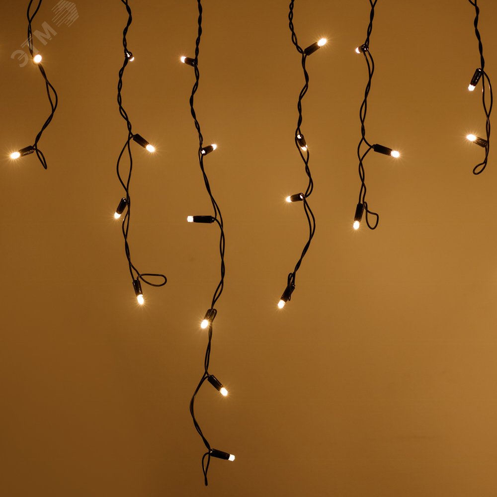 Изображение товара Гирлянда светодиодная ARD ICICLE CLASSIC 5000x500 Black 160 LED Flash Warm 230V