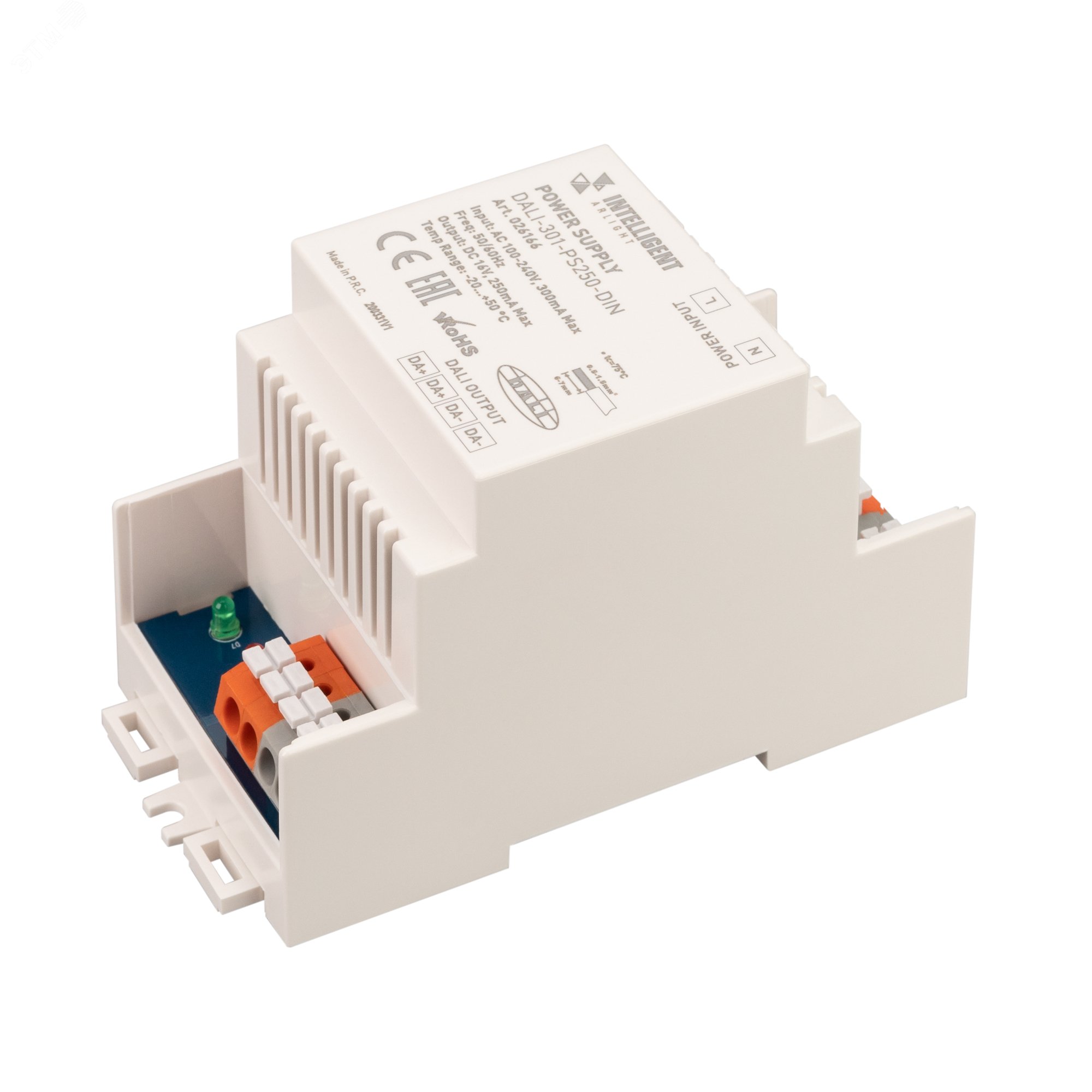Изображение товара Блок питания DALI-301-PS250-DIN 230V 16VDC 250мА монтаж DIN-рейка