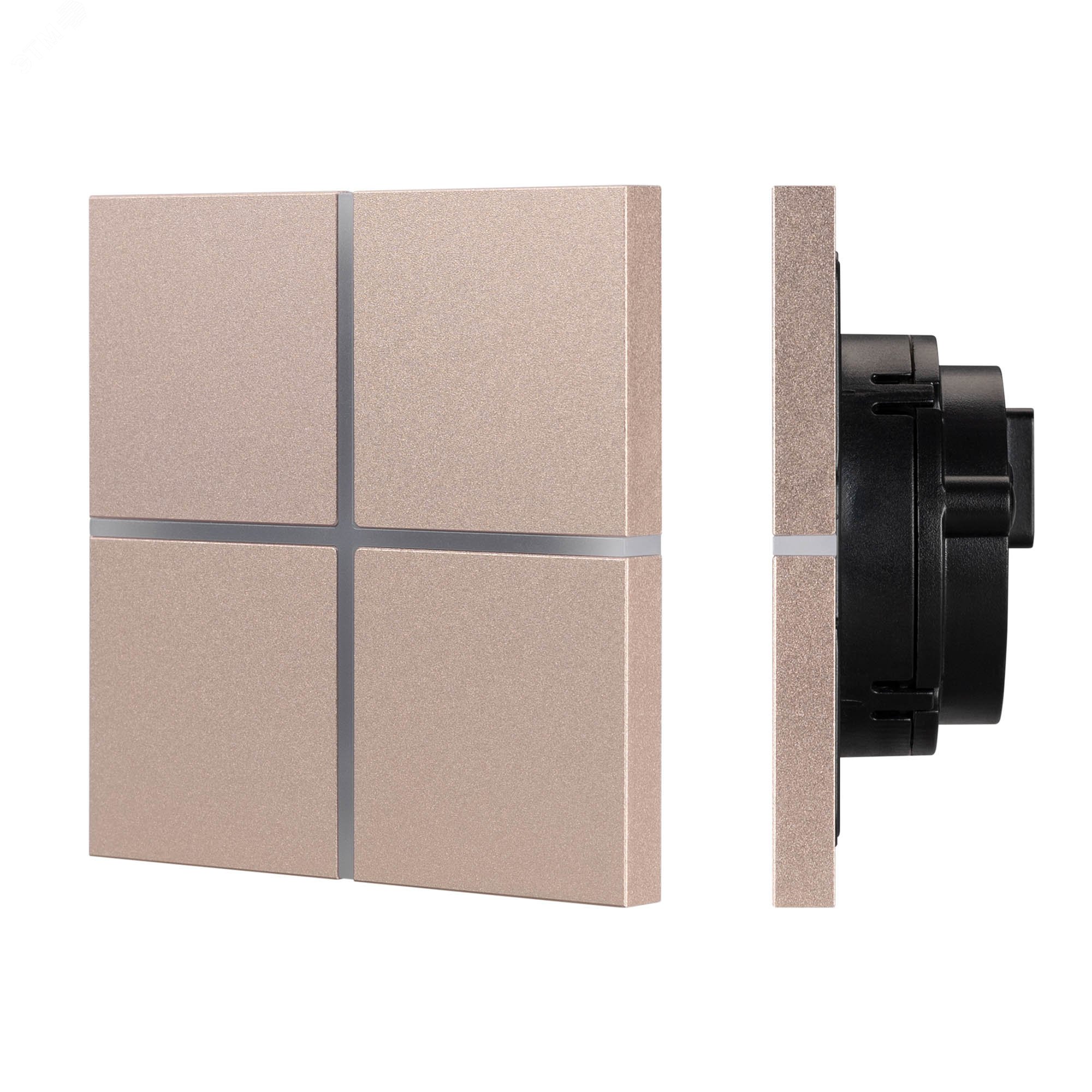 Изображение товара Встраиваемая сенсорная панель KNX-304-13-IN Champagne Arlight для системы управления освещением