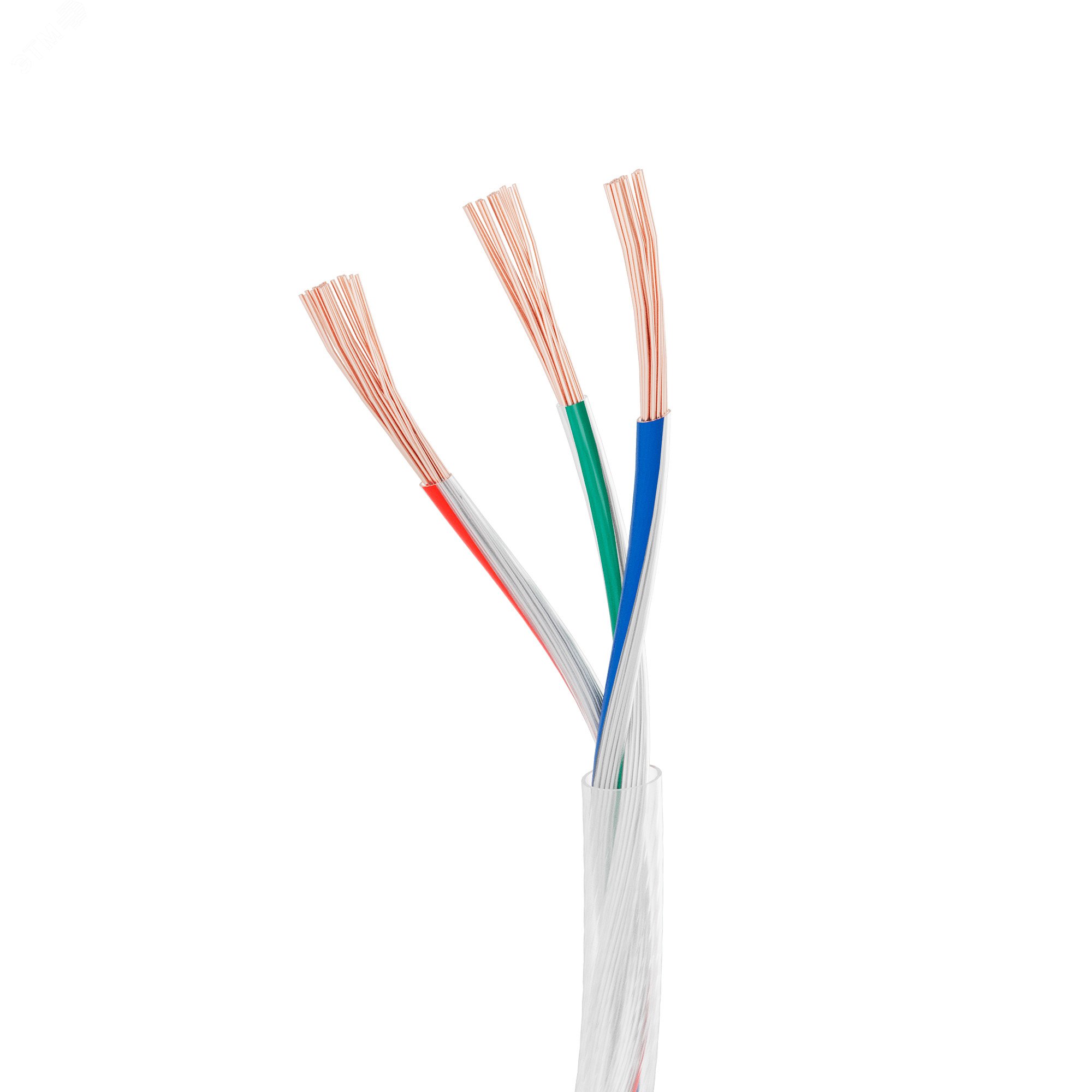 Изображение товара Провод питания ARL 20AWG 3-жильный прозрачный бухта 50м для светодиодных лент