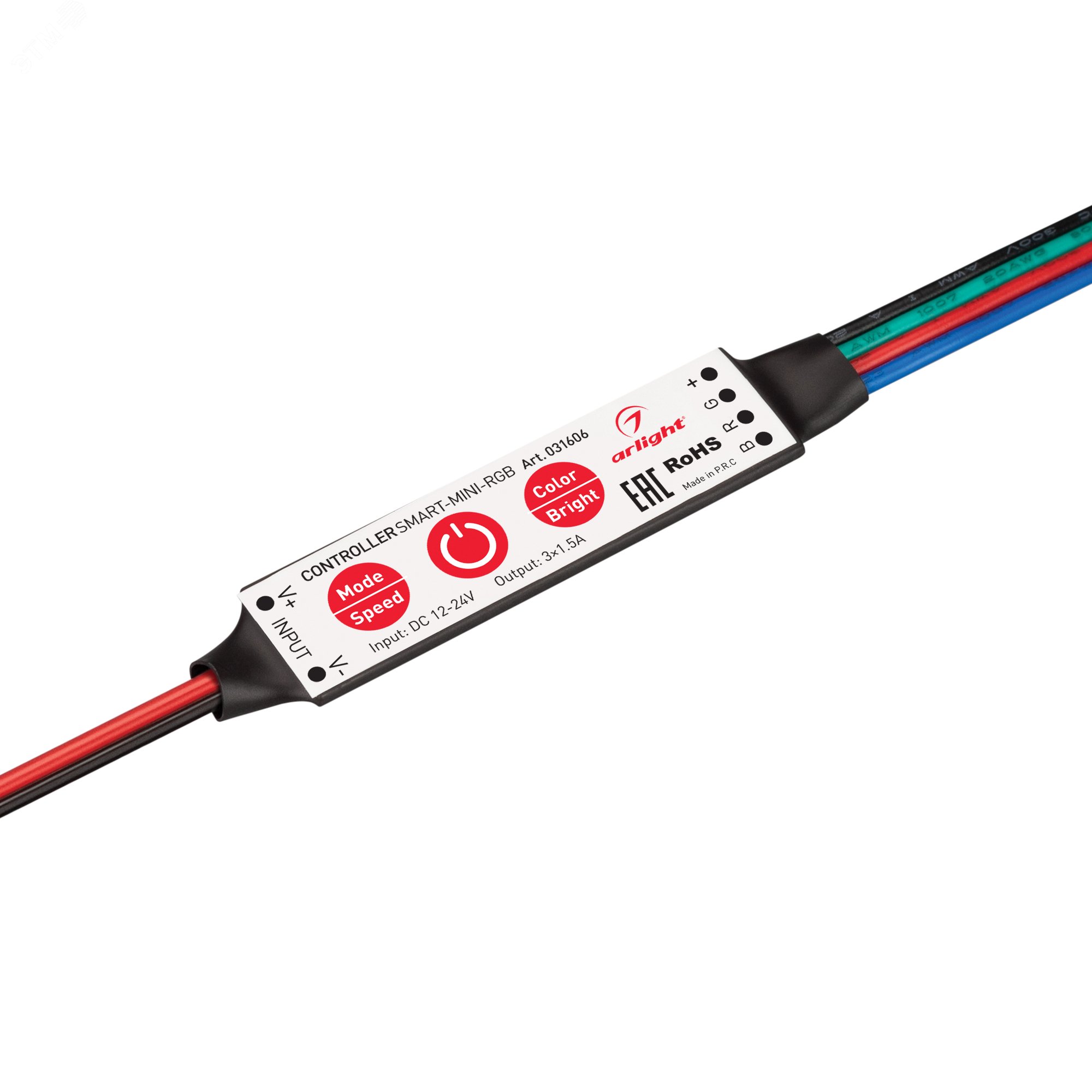 Изображение товара Контроллер SMART-MINI-RGB 12-24V для RGB светодиодных лент IP20