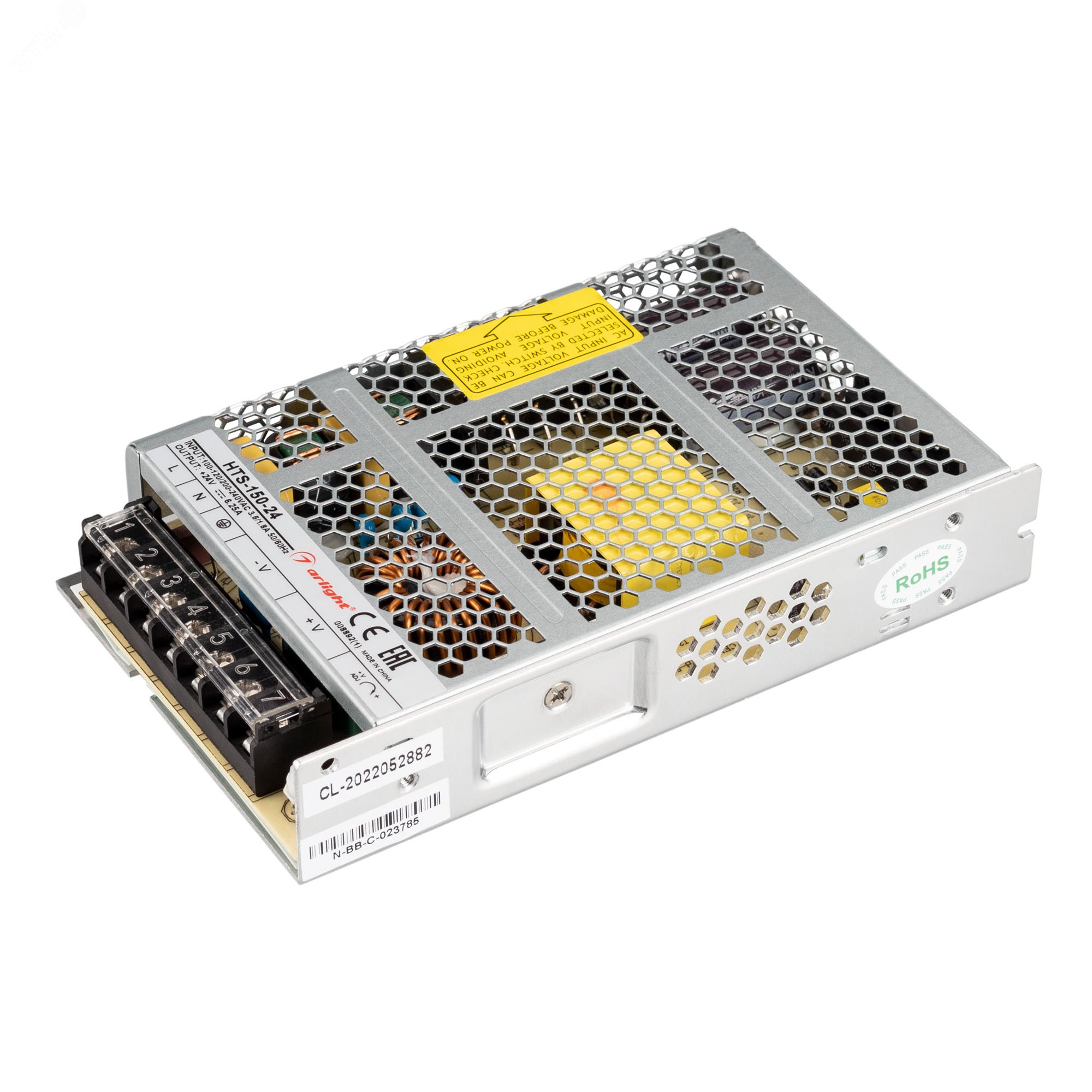 Изображение товара Блок питания HTS-150-24 (24V, 6.2A, 150W) (IP20 Сетка, 3 года) (шт) Изображение товара Блок питания HTS-150-24 (24V, 6.2A, 150W) (IP20 Сетка, 3 года) (шт)