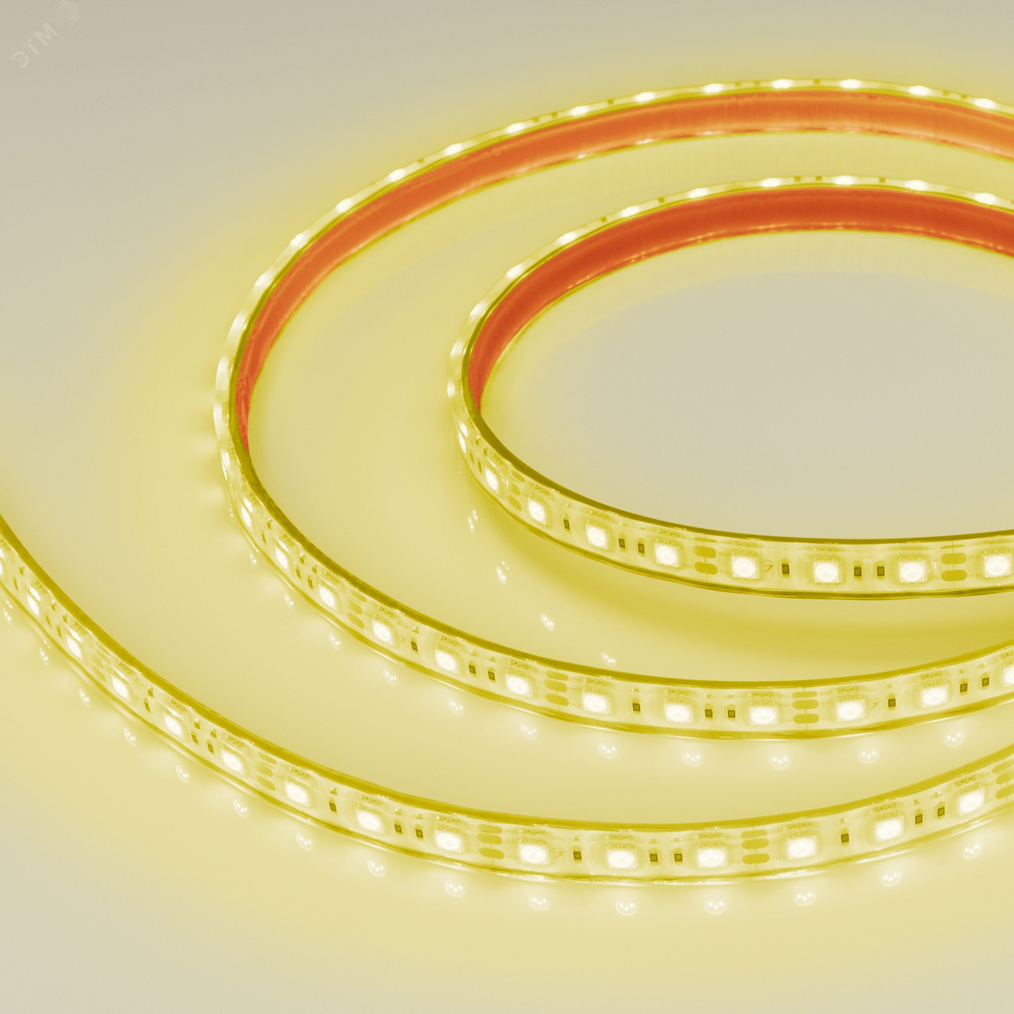 Изображение товара Лента светодиодная 14.4 Вт/м 12В Жёлтый IP68 60LED/м RTW-B60-10-13mm SMD 5060 5 м герметичная (м)