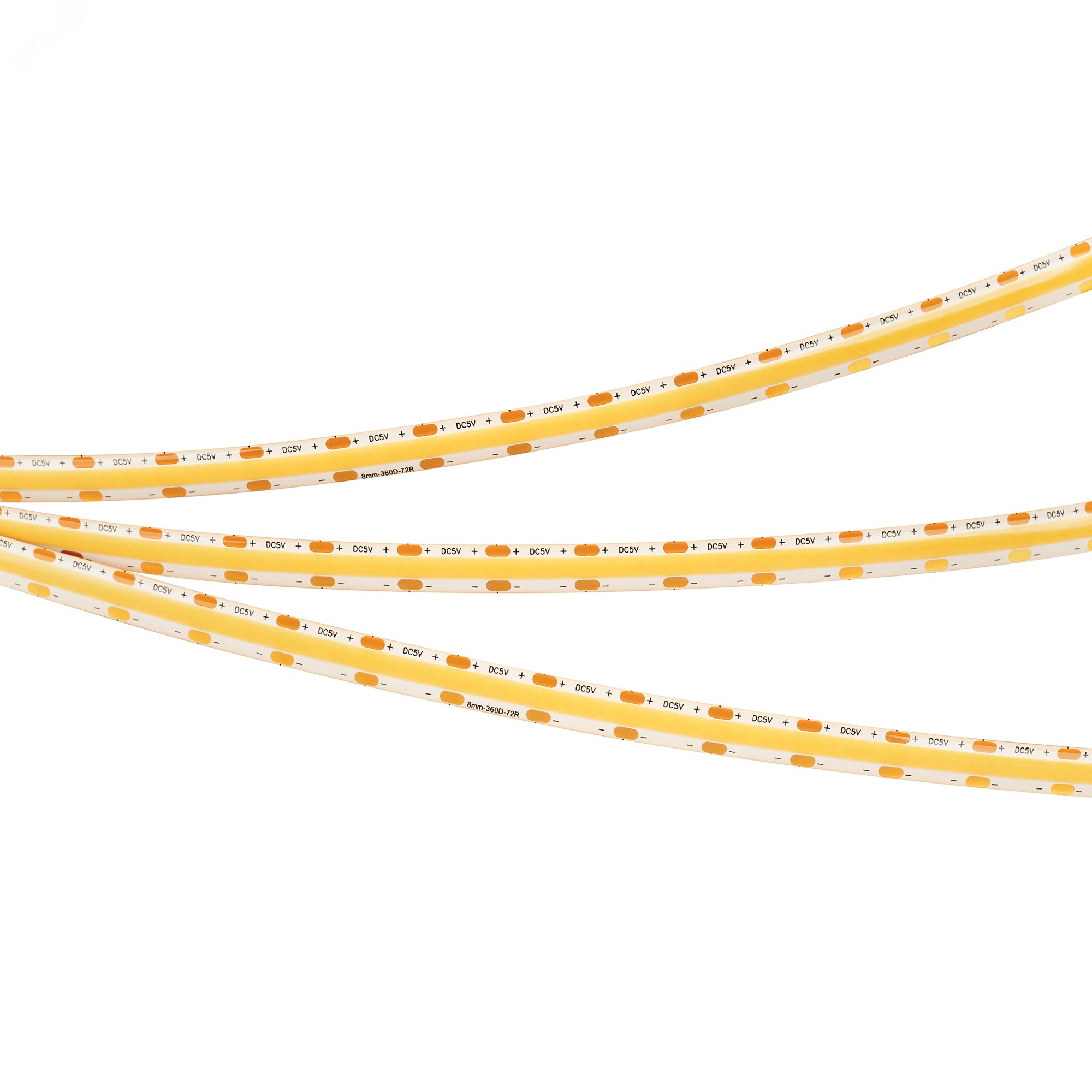 Изображение товара Лента светодиодная 5Вт/м 5В 2700K IP65 360LED/м COB-SE-X360-8mm CSP 5 м (м)