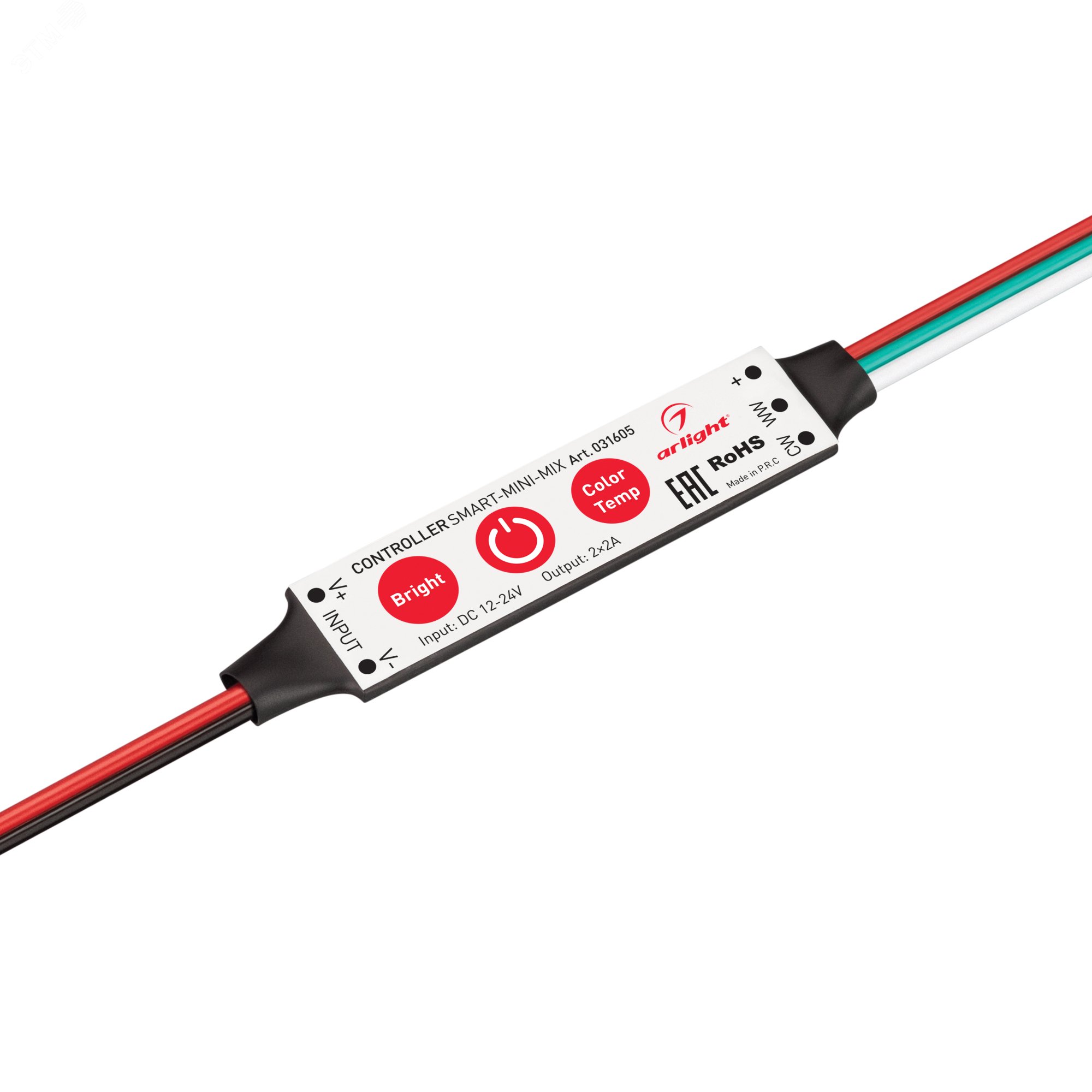 Изображение товара Контроллер для светодиодных лент SMART-MINI-MIX 12-24V 2x2A IP20