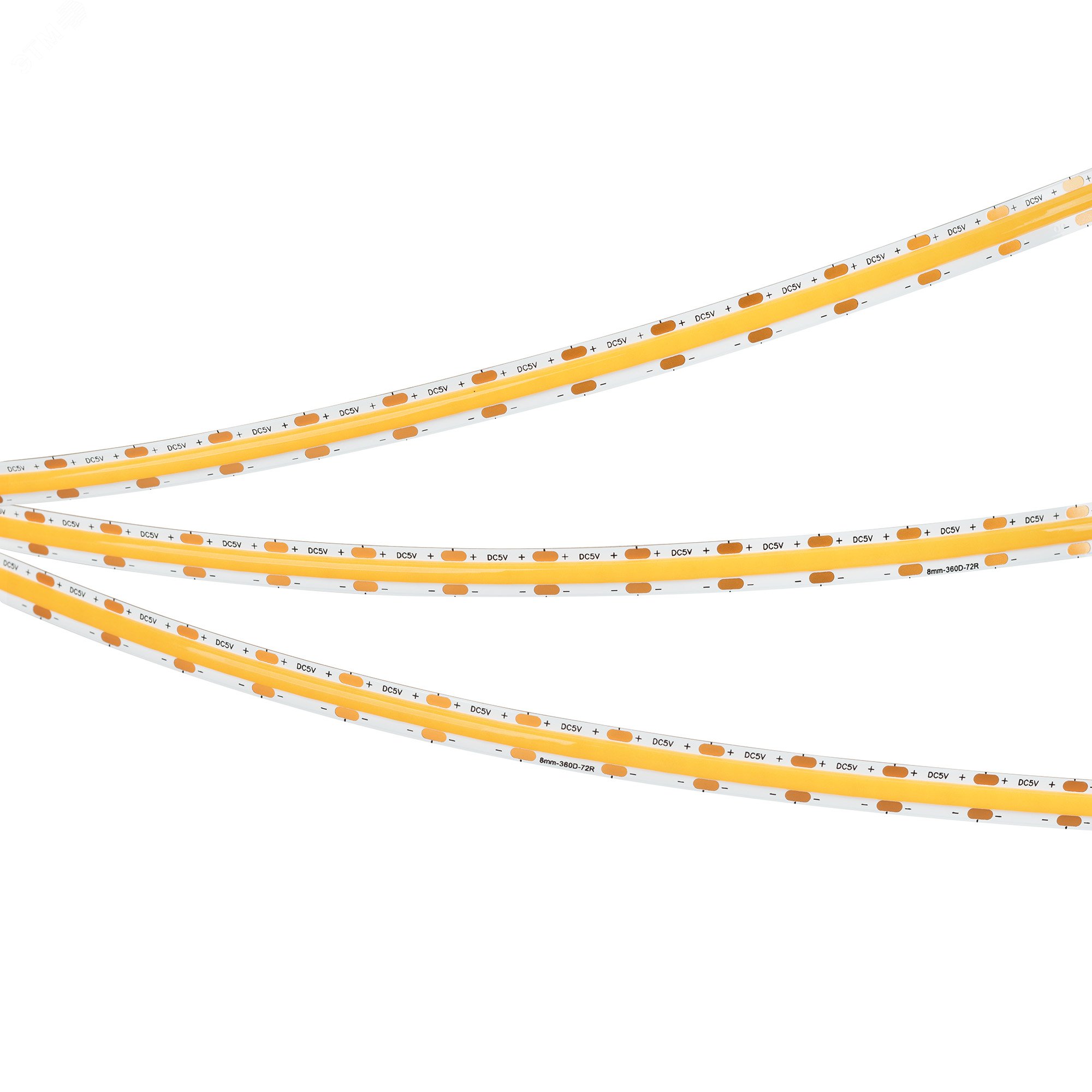 Изображение товара Лента светодиодная 5Вт/м 5В 2700K IP20 360LED/м COB-X360-8mm CSP 5 м (м)