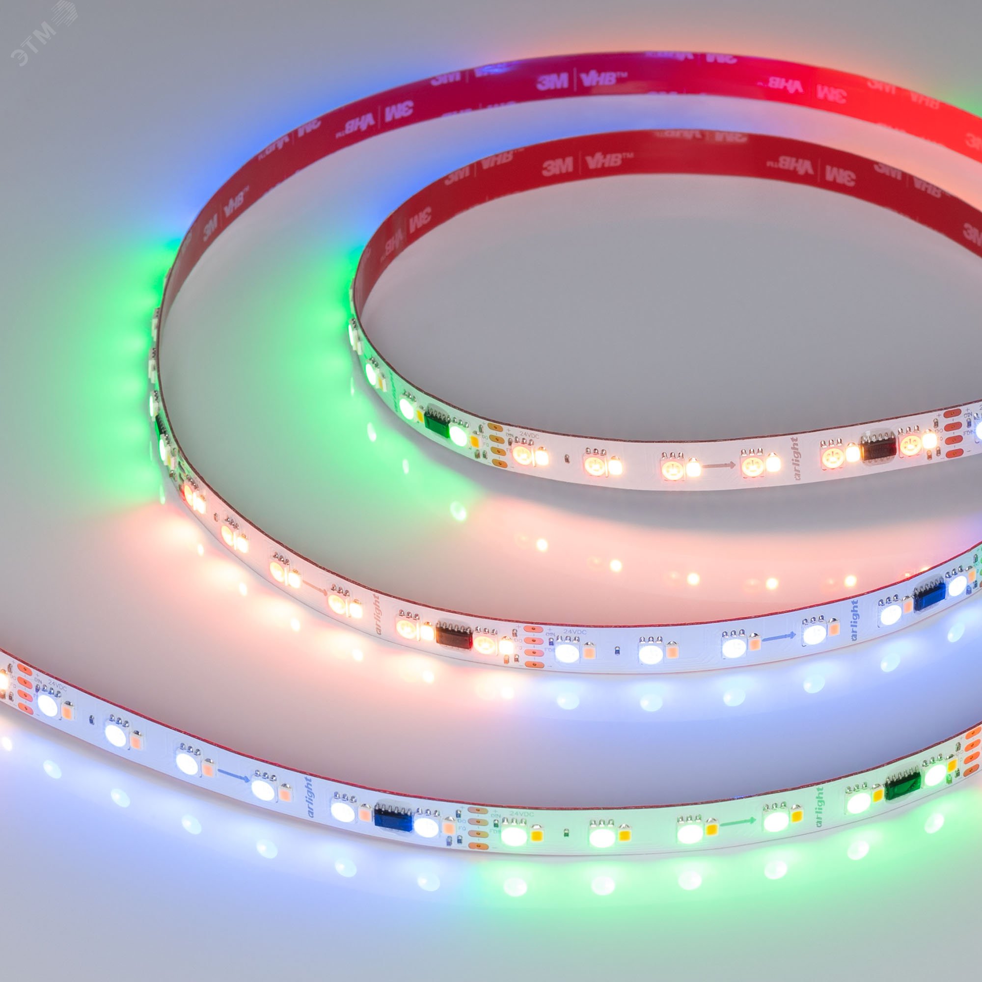 Изображение товара Светодиодная лента RGBW 16 Вт/м 24 В IP20 120 LED/м армированный контроль WS2814