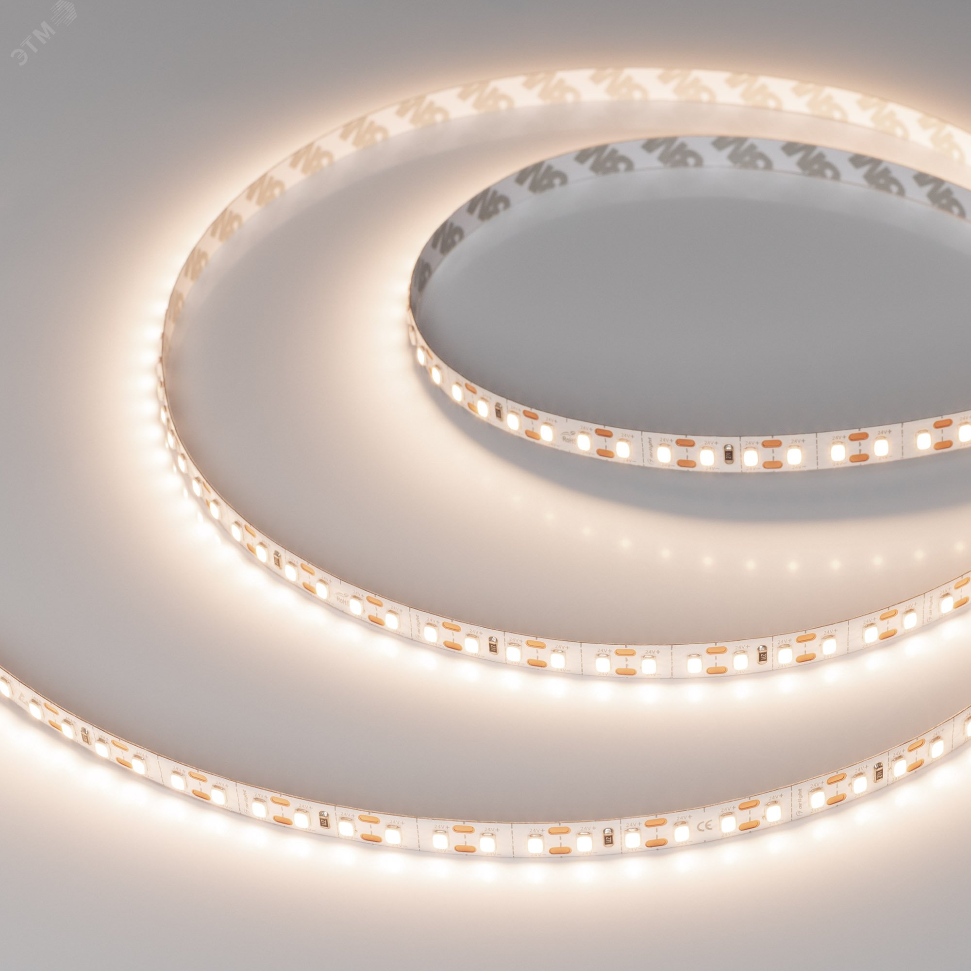 Изображение товара Светодиодная лента FC серии A120 10Вт 24В IP20 теплый белый 5м SMD 2835