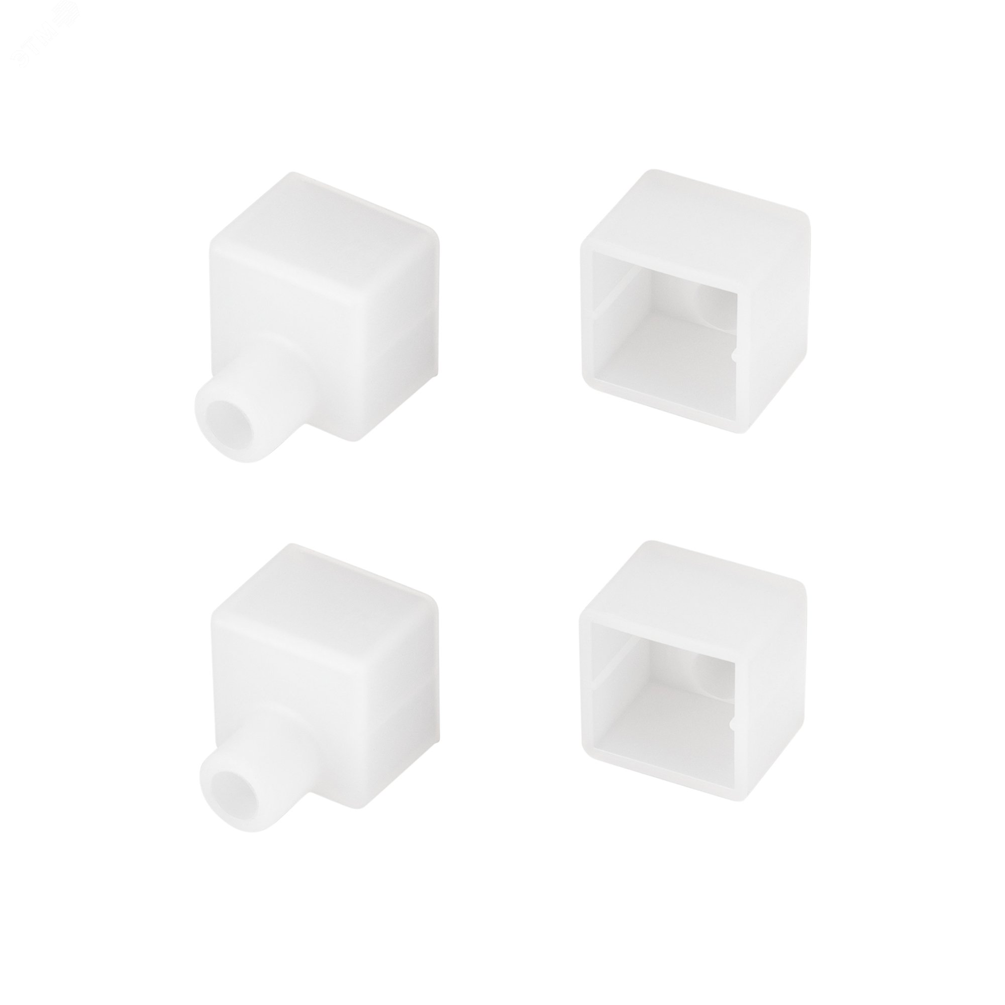 Изображение товара Заглушка WPH-FLEX-1616 WHITE с отверстием (пластик) (компл)