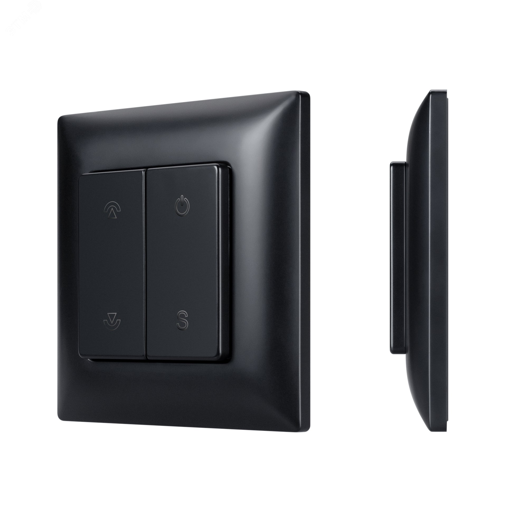 Изображение товара Кнопочная панель управления SMART-RF-801-22-1G-DIM-SUF черная 3V 2.4G IP20 пластик