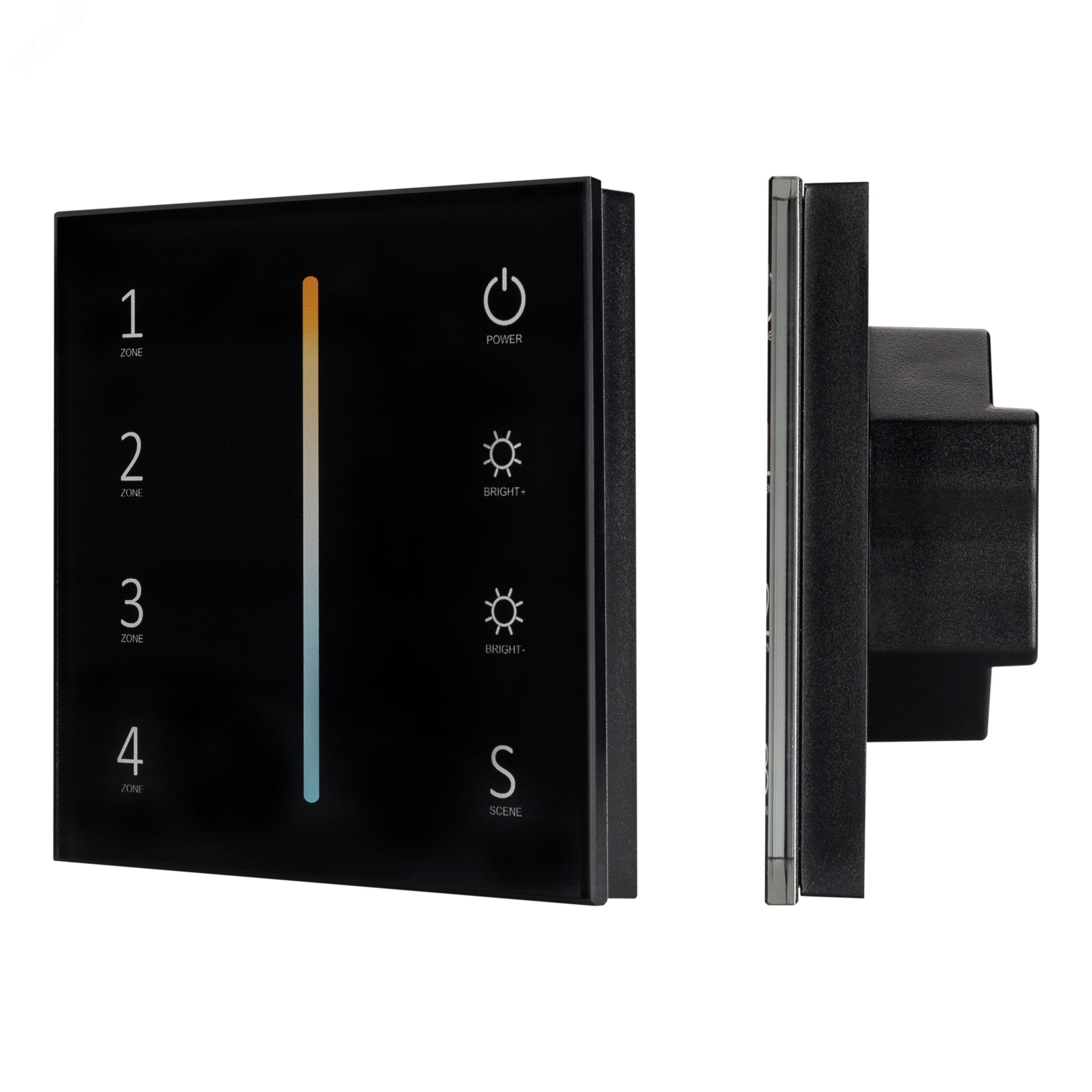 Изображение товара Встраиваемая сенсорная панель управления SMART-P43-MIX Black для освещения и устройств