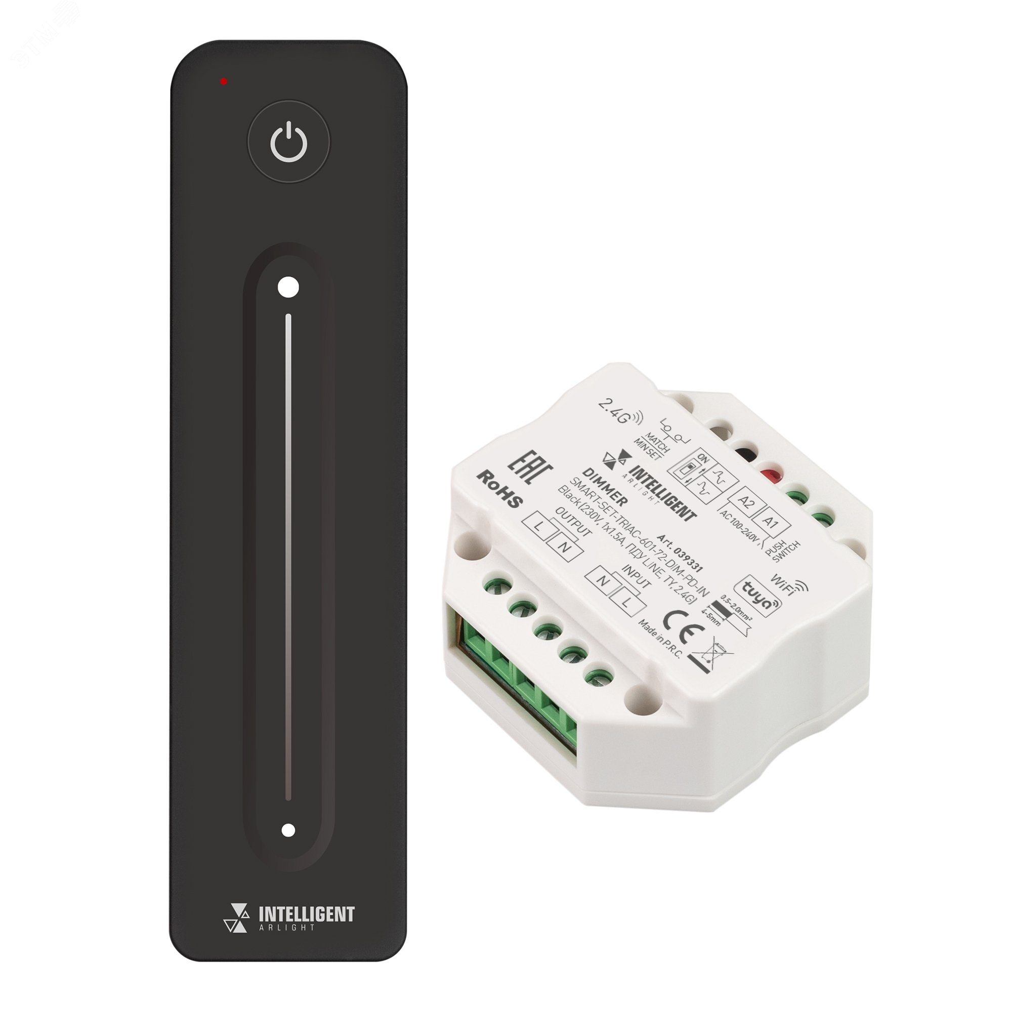 Изображение товара Диммер SMART-SET-TRIAC-601-72-DIM-PD-IN Black Wi-Fi управление 230V