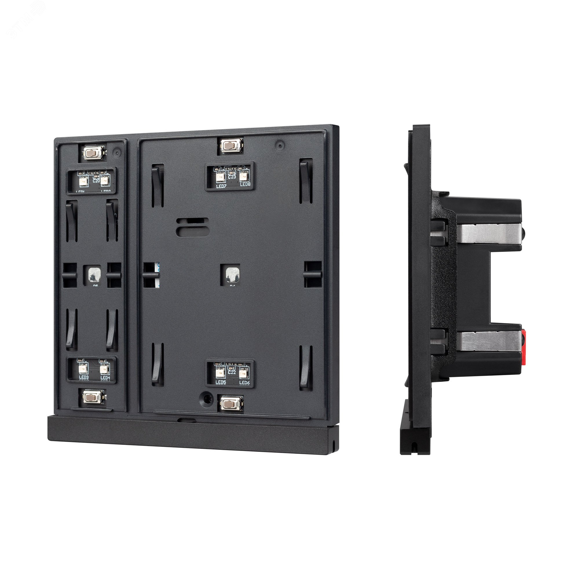 Изображение товара Панель управления кнопочная INTELLIGENT ARLIGHT KNX-302-22-IN Black (Bus) (IARL, IP20 пластик, 2 года, механизм) (шт)