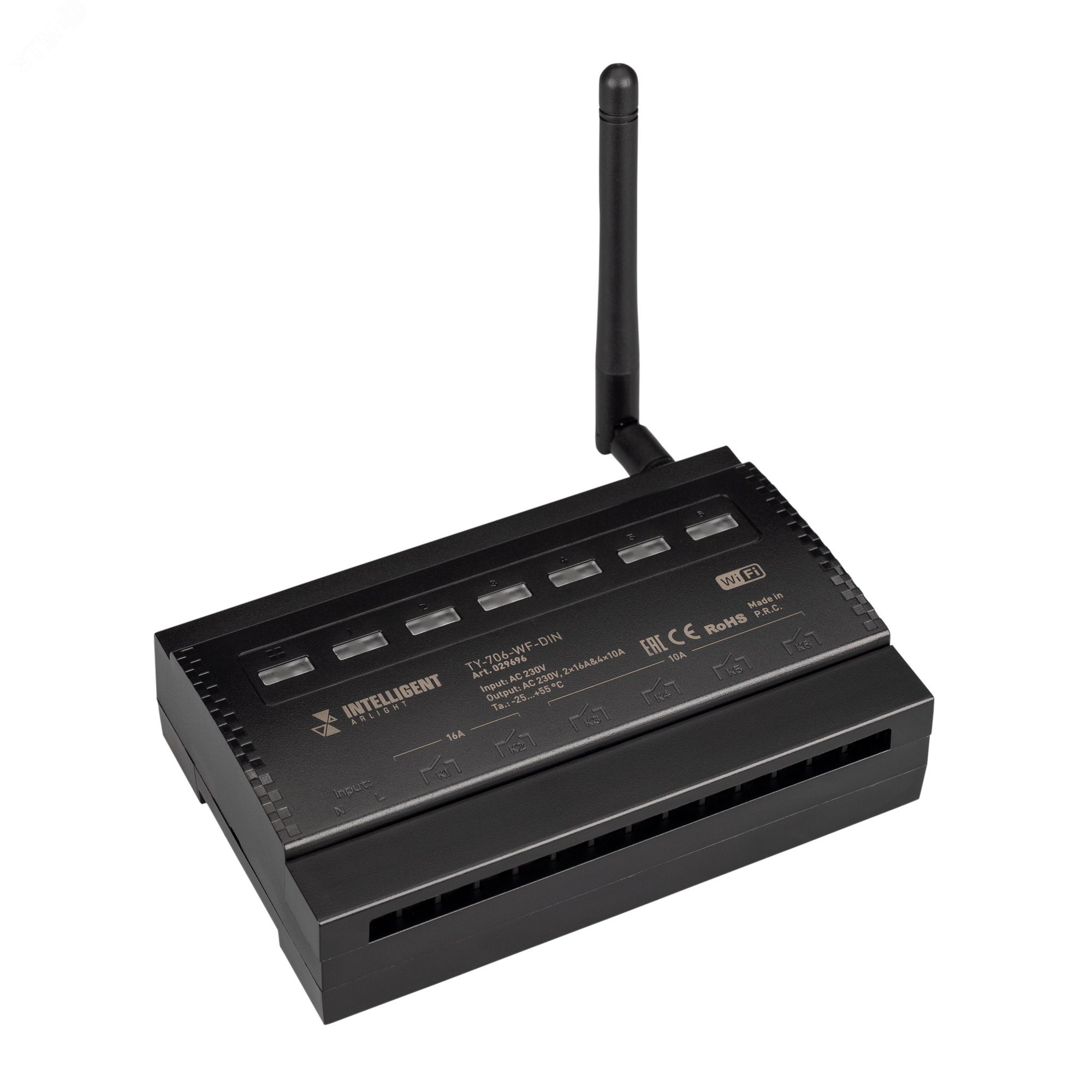 Изображение товара Релейный модуль TY-706-WF-DIN (230V, 2х16A + 4х10А) (IARL, -) (шт)