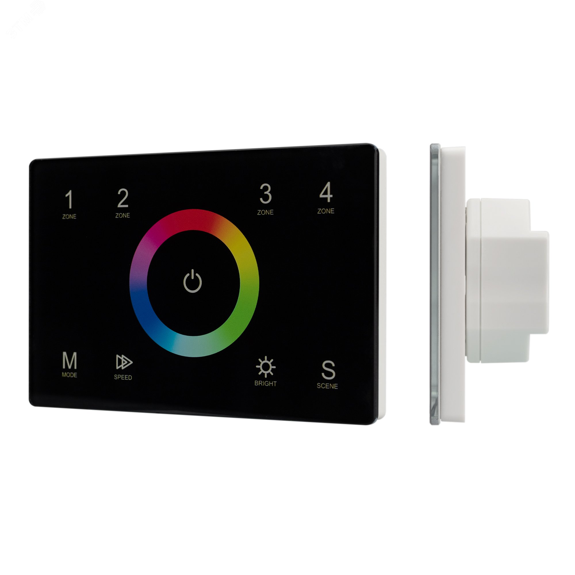 Изображение товара Панель управления освещением Sens SMART-P83-RGB Black 2.4Гц для RGB источников