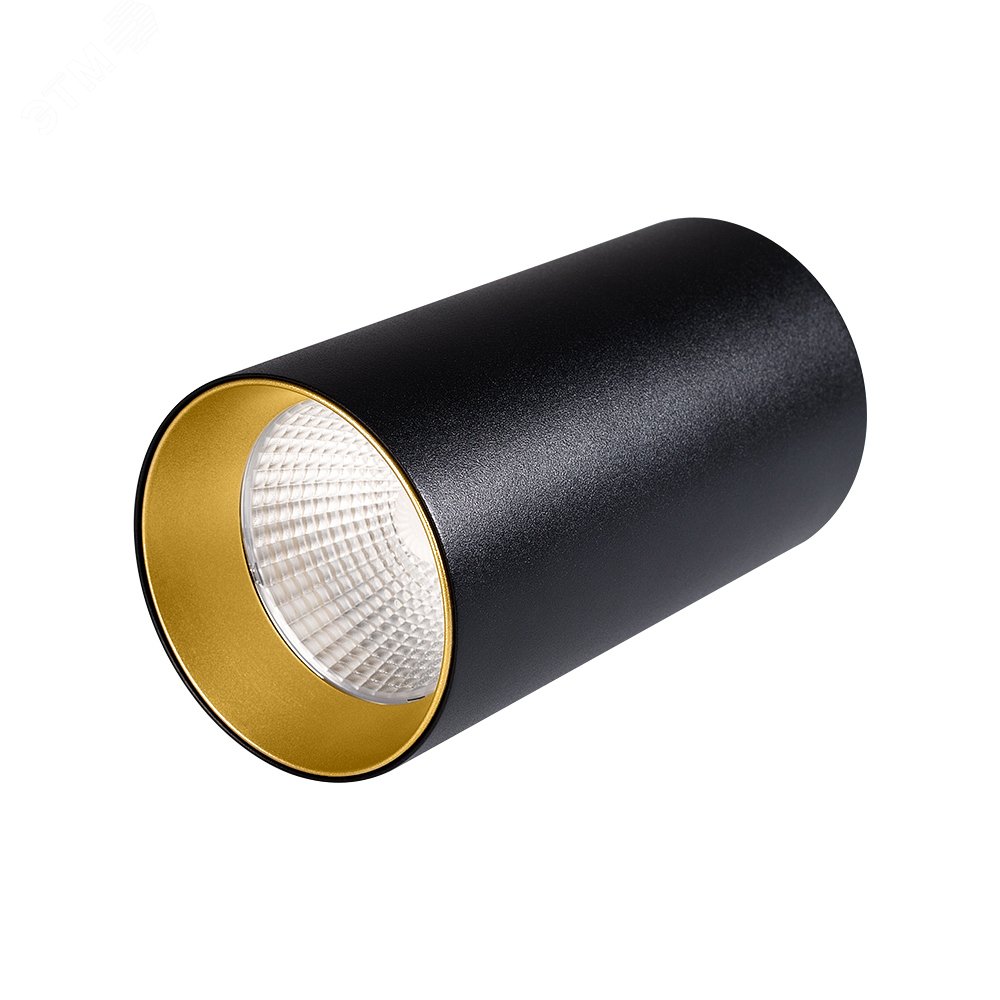 Светильник накладной SP-POLO-R85-1-15W Day White 40deg (Black, Gold Ring) (ARL, IP20 Металл, 3 года) 022952 Arlight