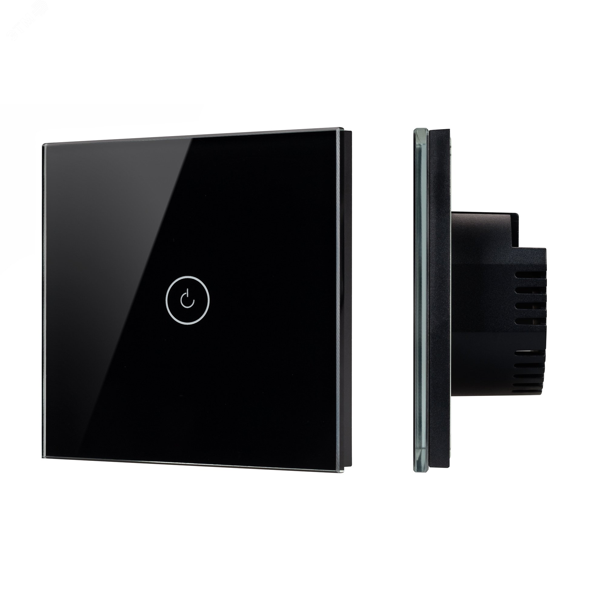 Изображение товара Выключатель сенсорный SWT-OMALI-S01-ZB-BK 250V, 10A, Zigbee, стеклянная панель