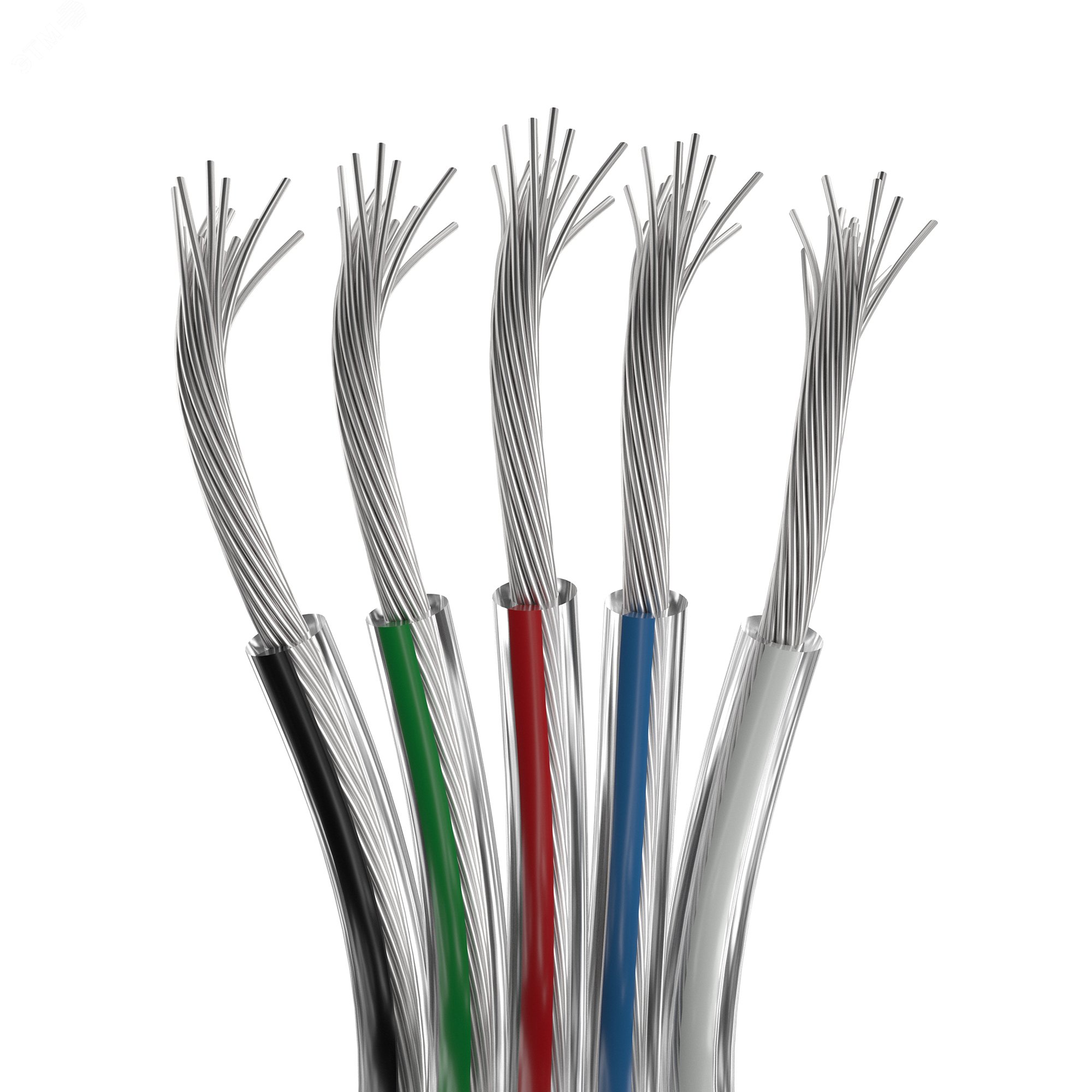 Изображение товара Шлейф питания Arlight 5 проводников 20AWG, 50 метров, прозрачный PVC