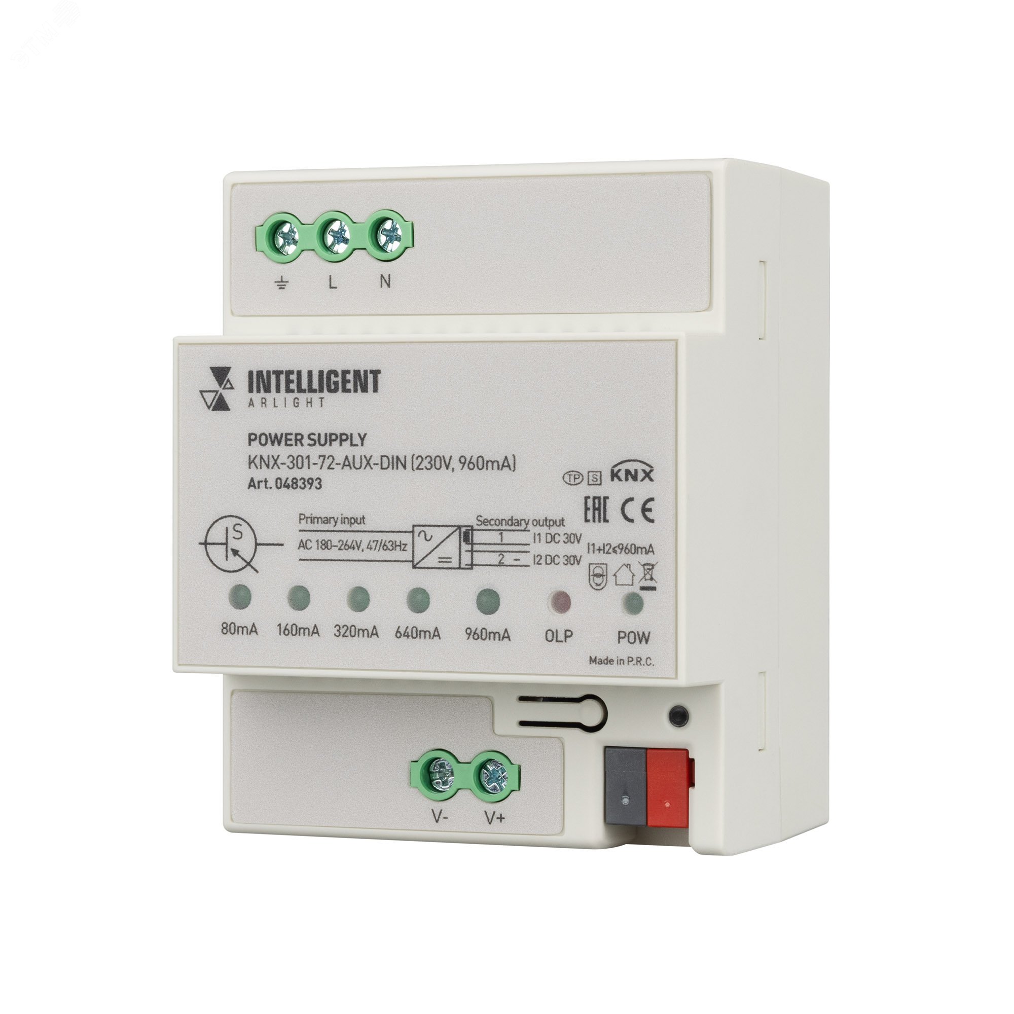 Изображение товара Блок питания ARLIGHT KNX-301-72-AUX-DIN 960мА для систем автоматизации