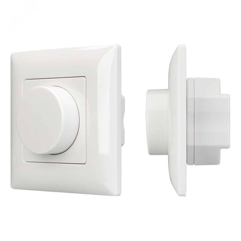 Изображение товара Панель SMART-P14-DIM-IN White (230V, 3A, 0-10V, Rotary, 2.4G) (ARL, IP20 Пластик, 5 лет) (шт)