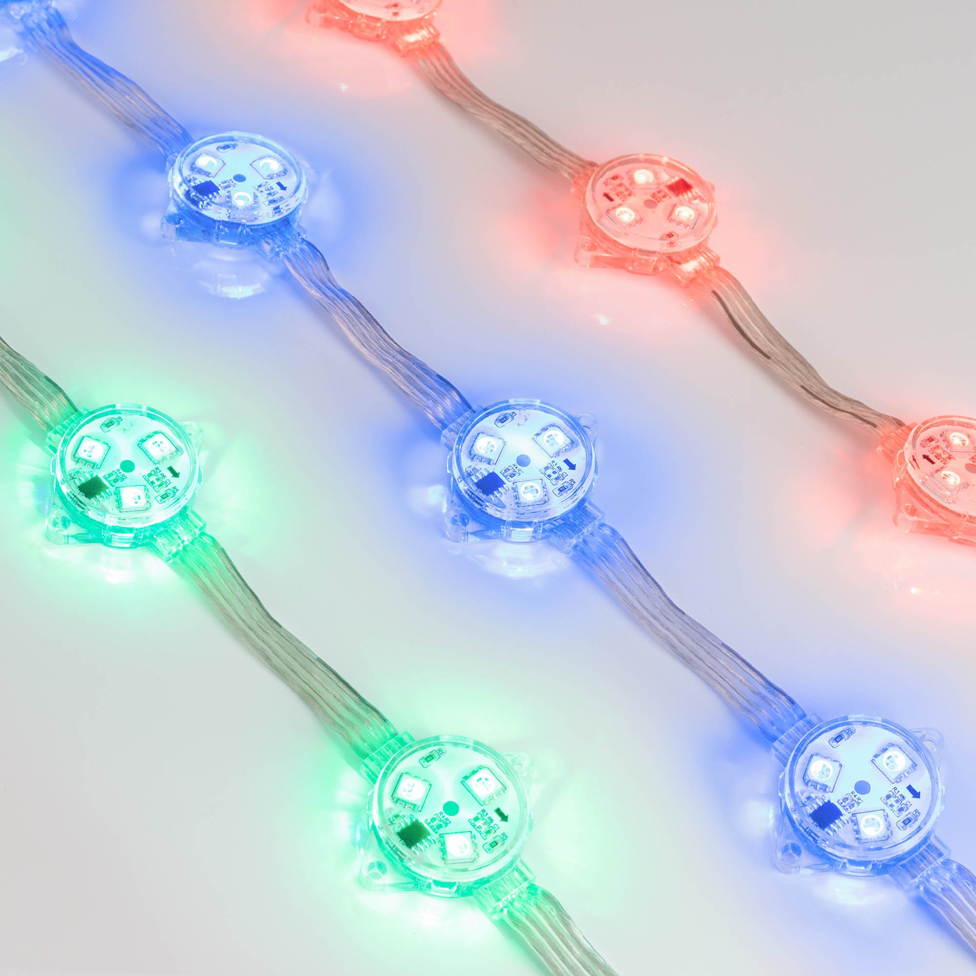 Изображение товара Модуль управляемый DMX-B3-D30 12V RGB IP68 для профессиональных световых проектов