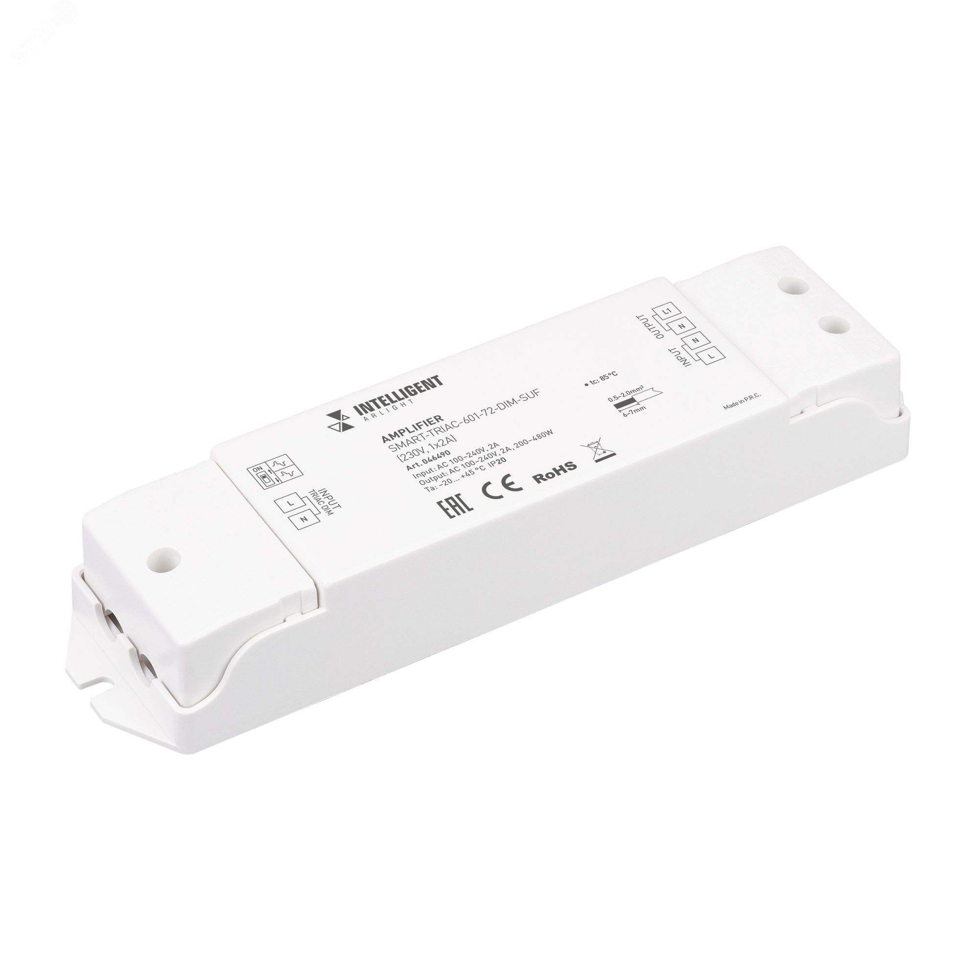 Изображение товара Усилитель для диммеров TRIAC/MOSFET 230V 2А 480Вт Arlight SMART-TRIAC-601-72-DIM-SUF