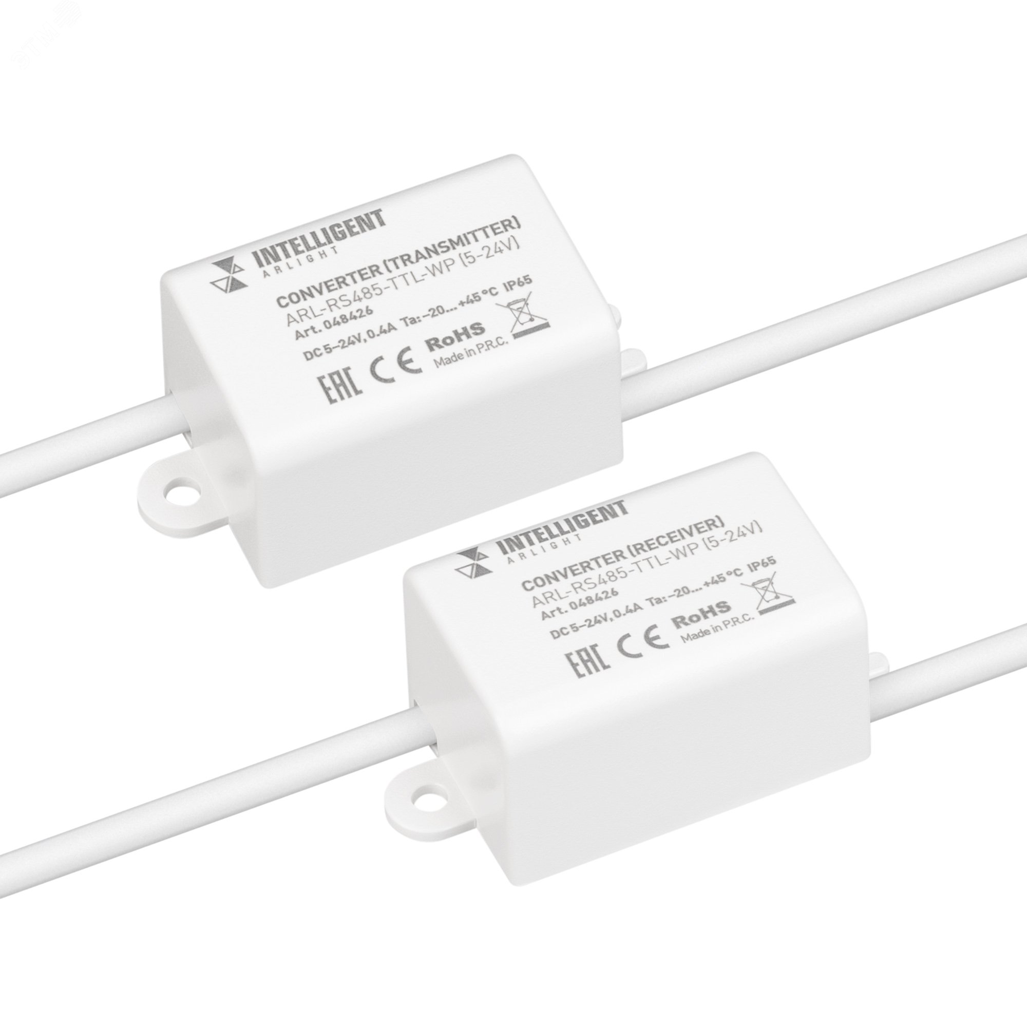 Изображение товара Конвертер INTELLIGENT ARLIGHT ARL-RS485-TTL-WP 5-24V IP65 герметичный