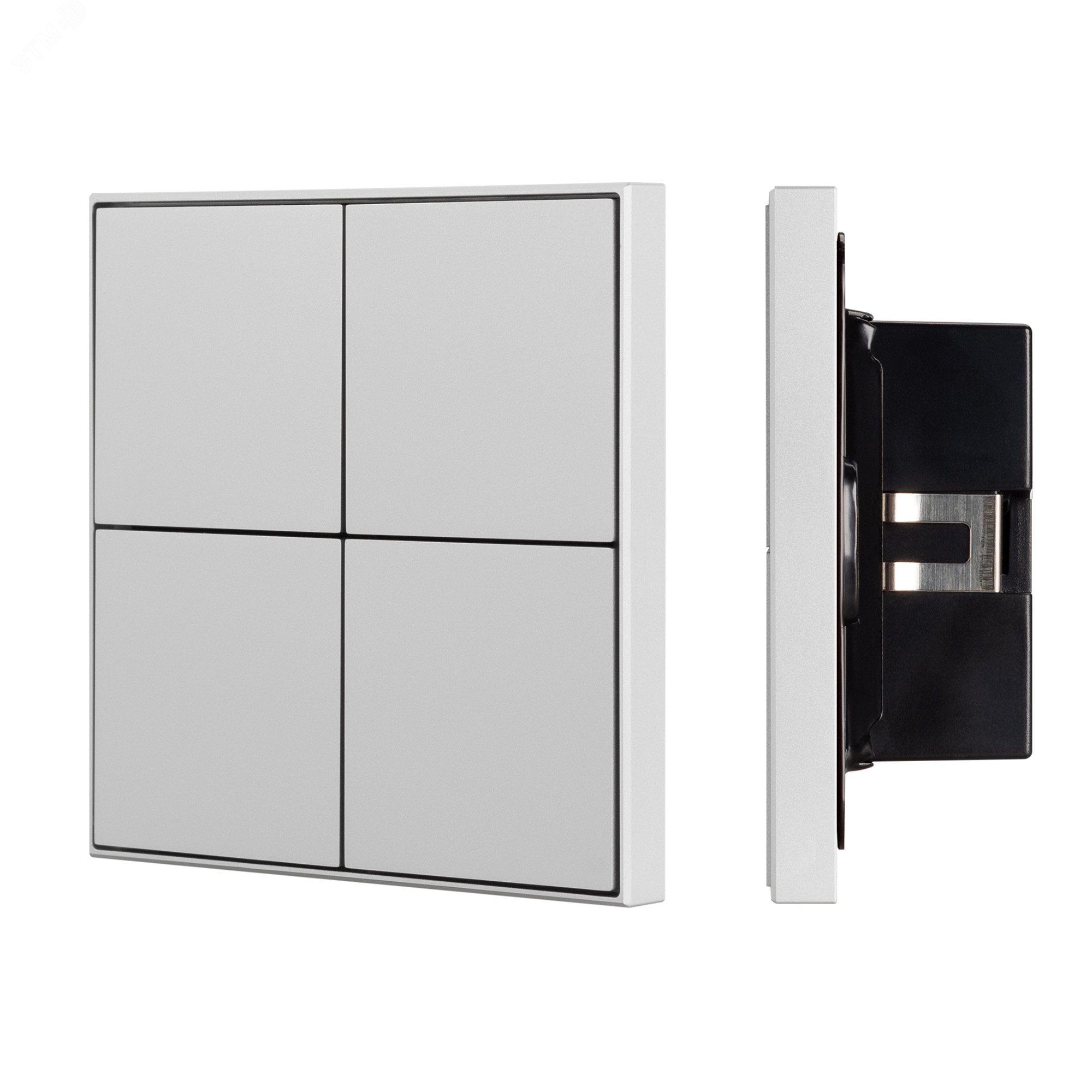 Изображение товара INTELLIGENT ARLIGHT Кнопочная панель KNX-304-23-IN Silver (BUS, Frame) (IARL, IP20 Металл, 2 года) (шт)