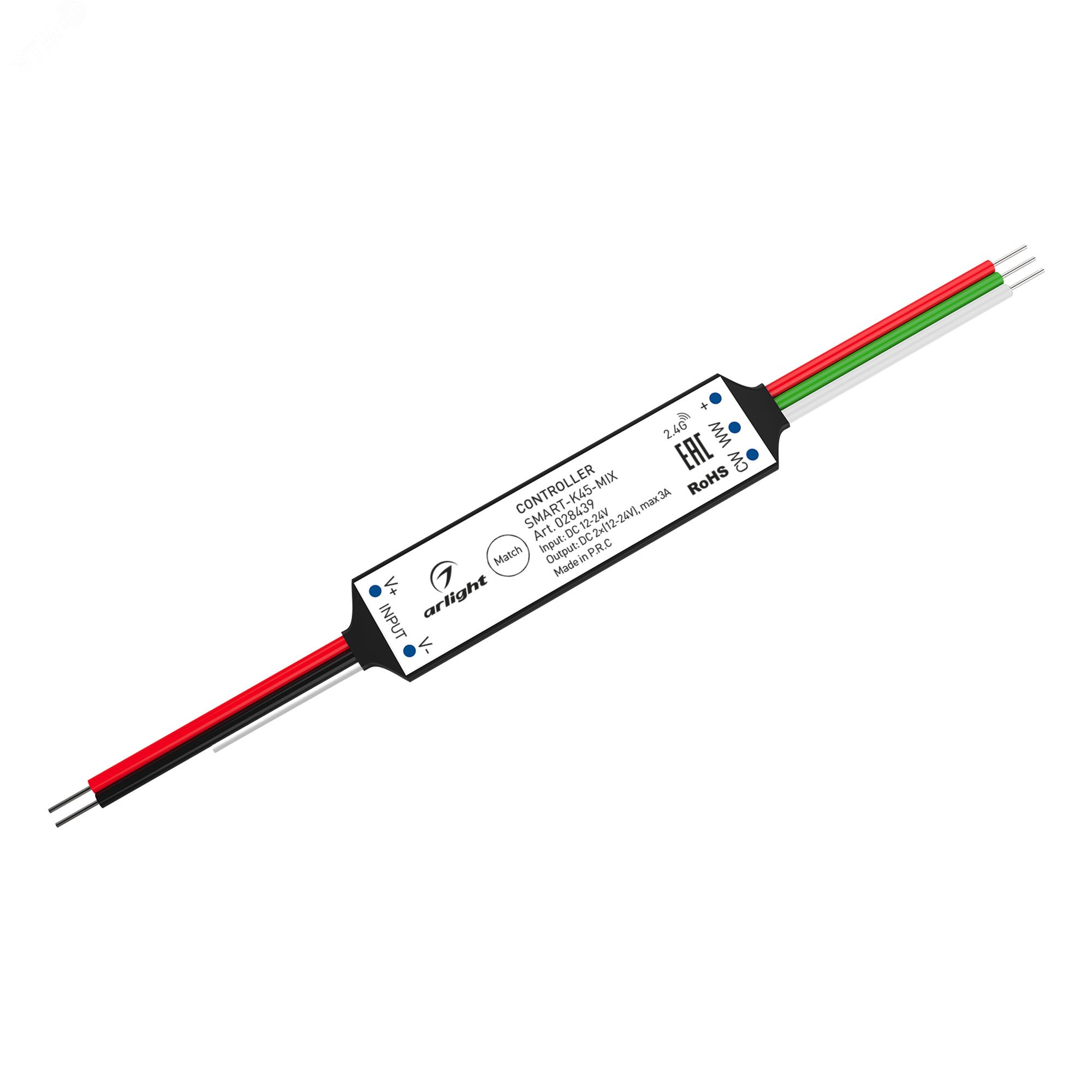 Изображение товара Контроллер SMART-K45-MIX для светодиодных лент 12-24V IP20