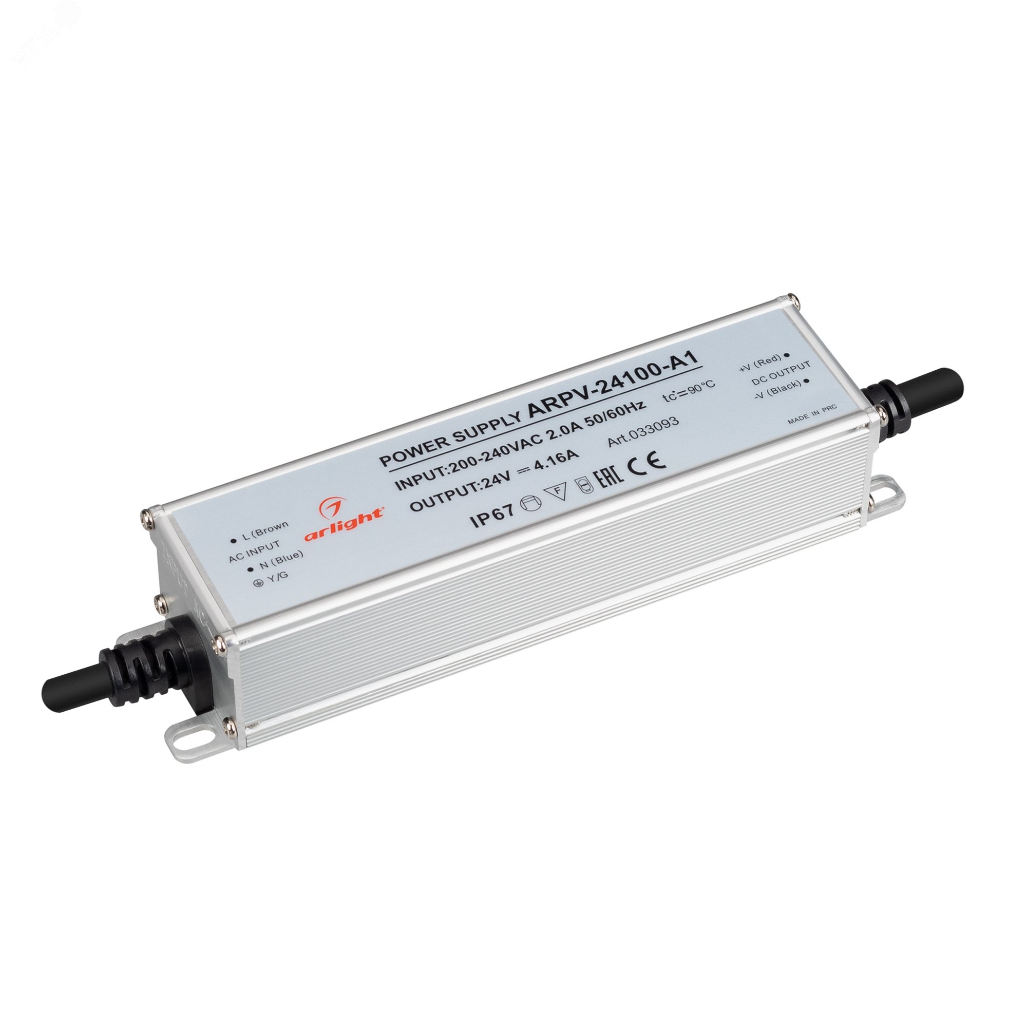 Изображение товара Блок питания ARPV 24V 4.16A 100W для светодиодных лент и осветительных приборов