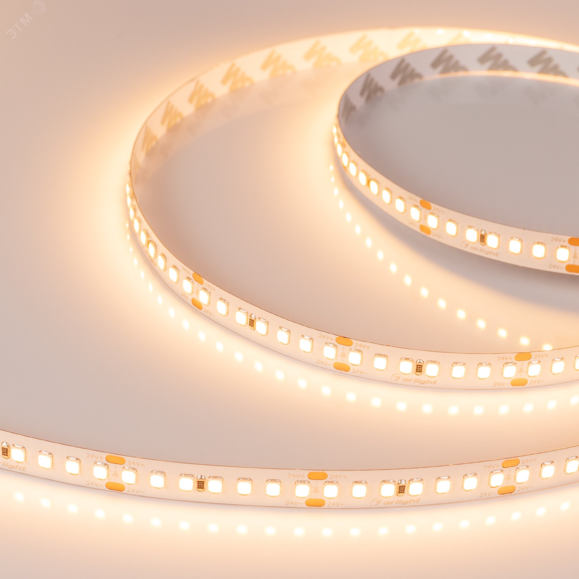 Изображение товара Светодиодная лента 17 Вт/м 24В IP20 3000K 168LED/м RT-A168-10mm SMD 2835 5 м