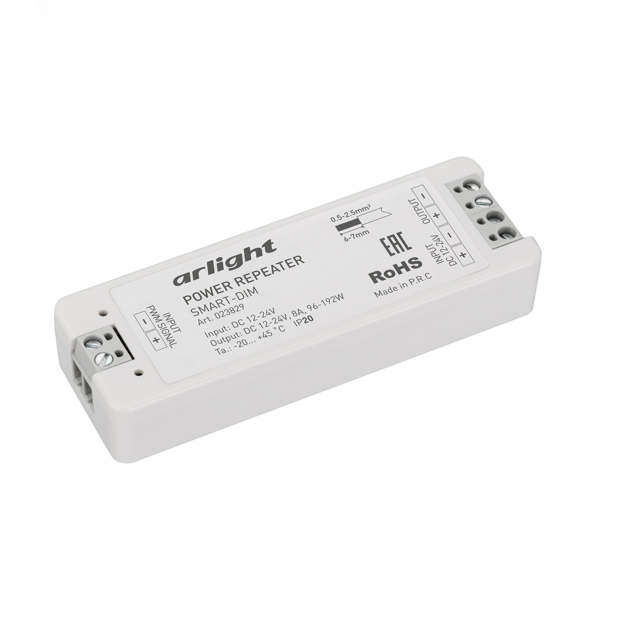 Изображение товара Усилитель для диммеров SMART-DIM 12-24V 1x8A IP20