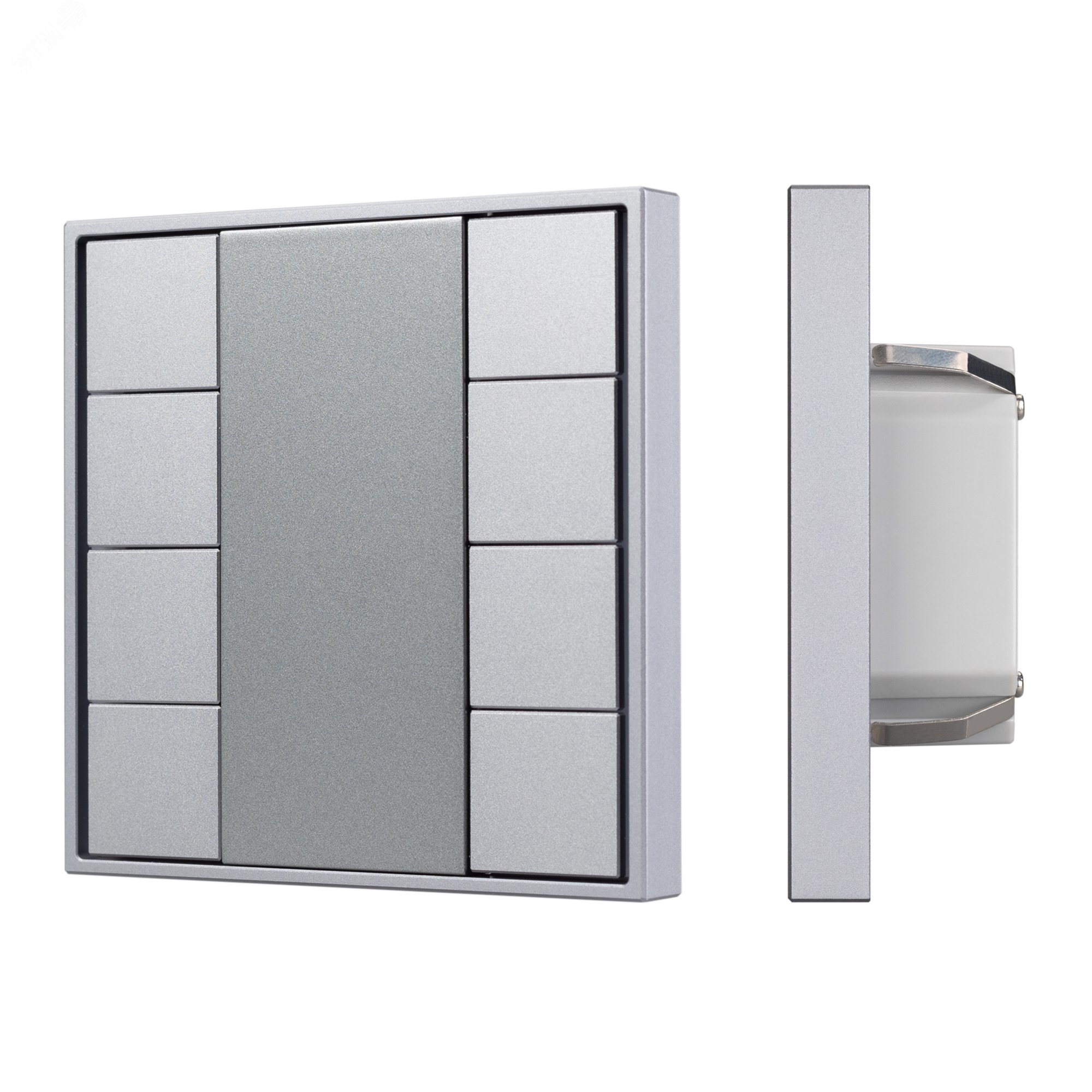 Изображение товара Панель KNX-223-8-GREY с 8 кнопками и безрамочным дизайном