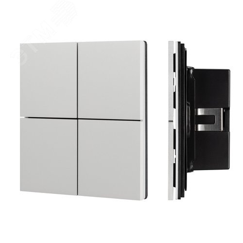 Изображение товара INTELLIGENT ARLIGHT Кнопочная панель KNX-304-23-IN Silver (BUS, Frameless) (IARL, IP20 Металл, 2 года) (шт)