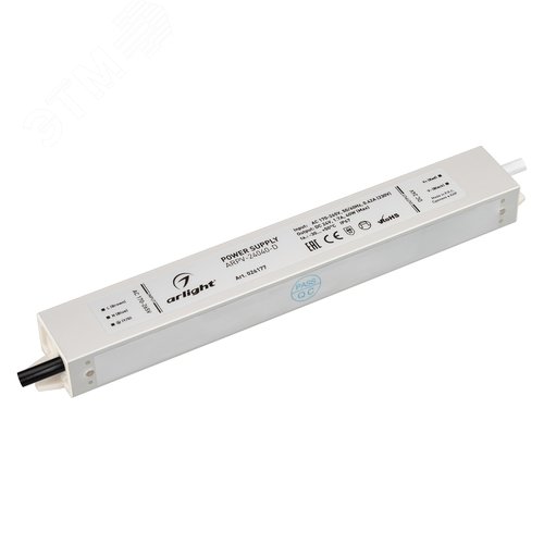 Изображение товара Блок питания ARPV-24040-D (24V, 1.7A, 40W) (ARL, IP67 Металл, 3 года) (шт)