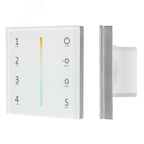 Изображение товара Панель Sens SMART-P38-MIX White 230V, 4 зоны, 2.4G ARL, IP20 пластик, 5 лет (шт)