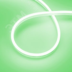 Лента герметичная AURORA-PS-A120-12x6мм 24V Green (10 W/m, IP65, 2835, 5м) (Силикон)