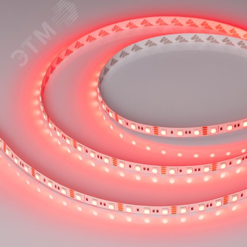 Изображение товара Лента светодиодная 15 Вт/м 12В IP20 RGB 72LED/м RT-B72-10mm SMD 5060 5 м (м)
