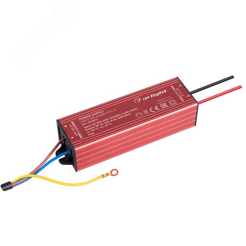 Изображение товара Блок питания ARPJ-SN-63600-PFC-A (36W, 34-63V, 600mA) (ARL, драйвер для светодиодов и светильников, IP65 металл, 3 года) (шт)