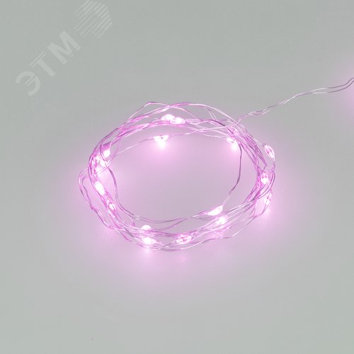 Изображение товара Гирлянда светодиодная ARD-DEW-HOME-2000-CLEAR-20LED-STD Purple 3V, Battery Pack Ardecoled, IP20 (шт)