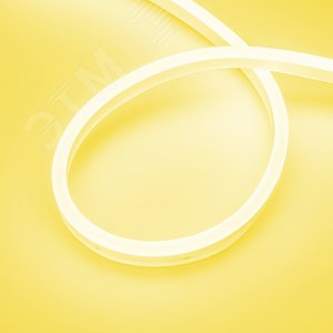 Лента герметичная AURORA-PS-A120-16x8мм 24V Yellow (10 W/m, IP65, 2835, 5м) (Силикон)